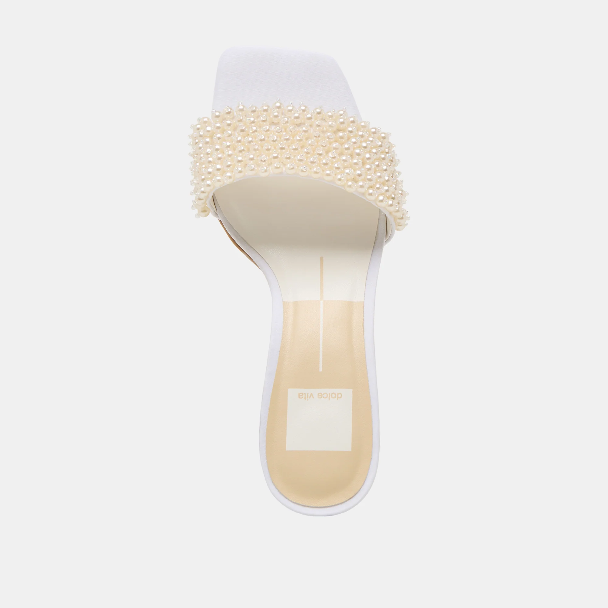 REXA PEARL HEELS OFF WHITE SATIN - Image 11
