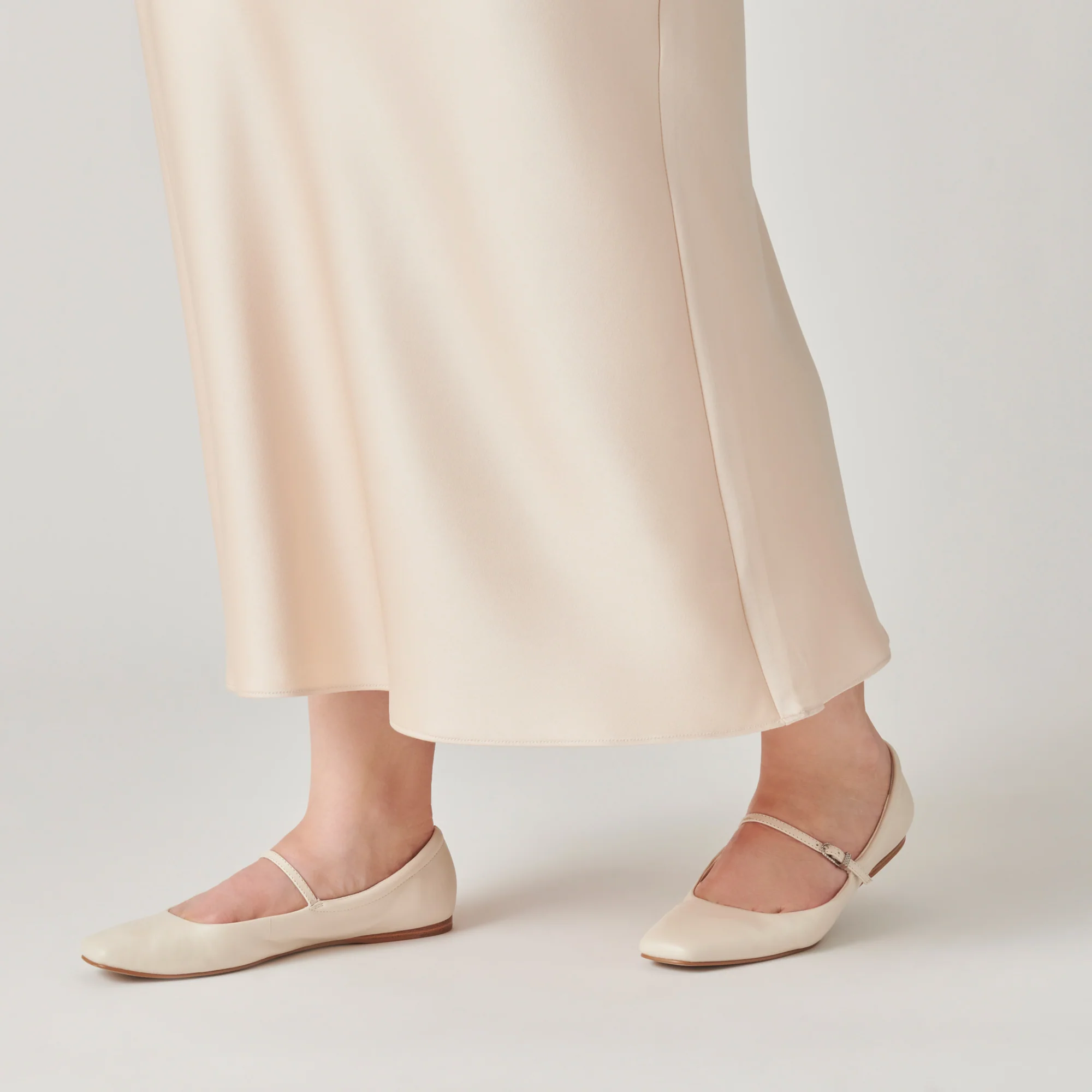 REYES BALLET FLATS IVORY LEATHER - Image 7