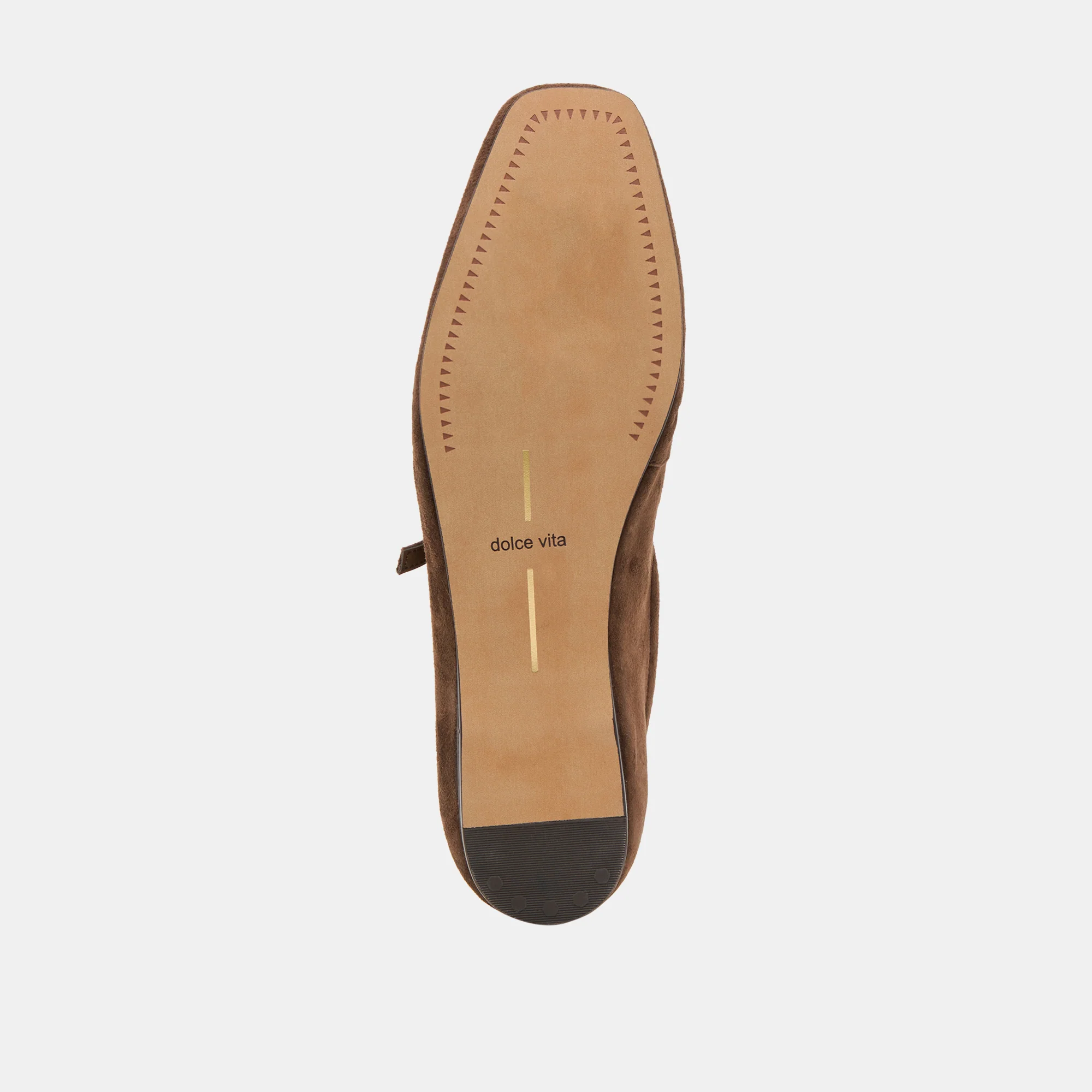 REYES WIDE BALLET FLATS DK BROWN SUEDE - Image 9