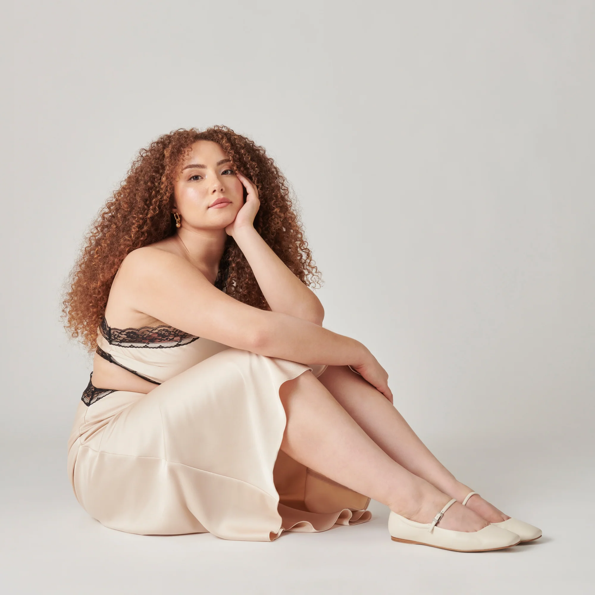 REYES WIDE BALLET FLATS IVORY LEATHER - Image 5