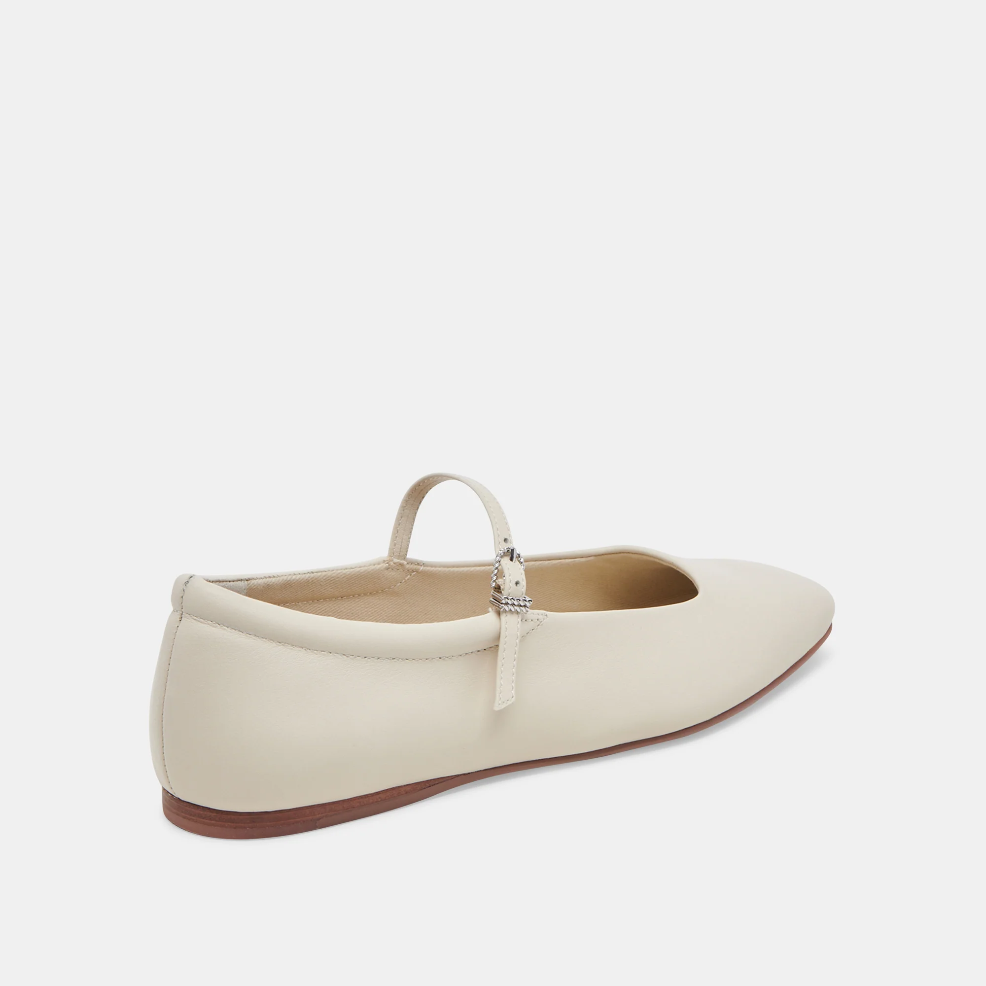 REYES WIDE BALLET FLATS IVORY LEATHER - Image 9