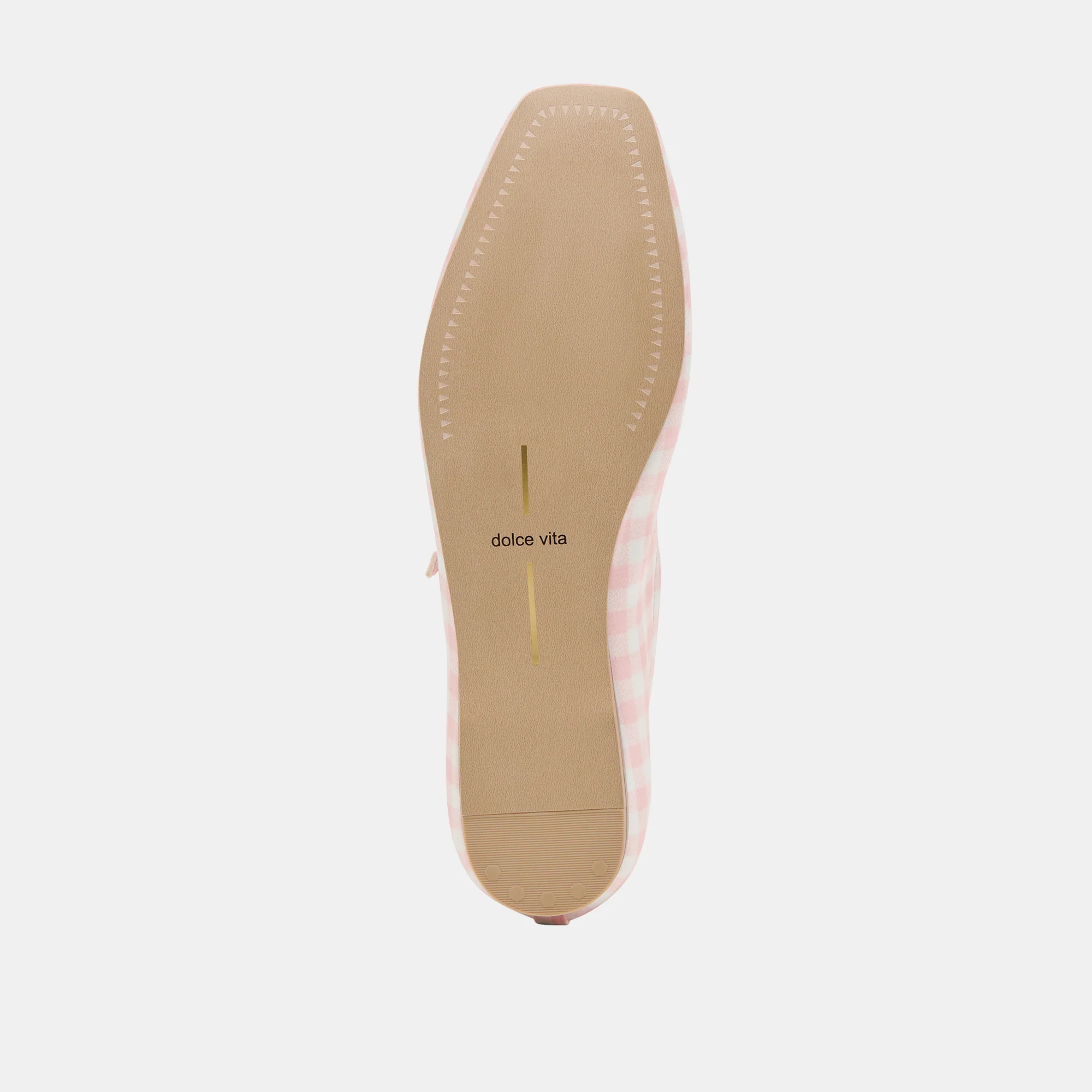REYES X BYRDIE GOLF WIDE BALLET FLATS PINK PLAID GINGHAM - Image 9