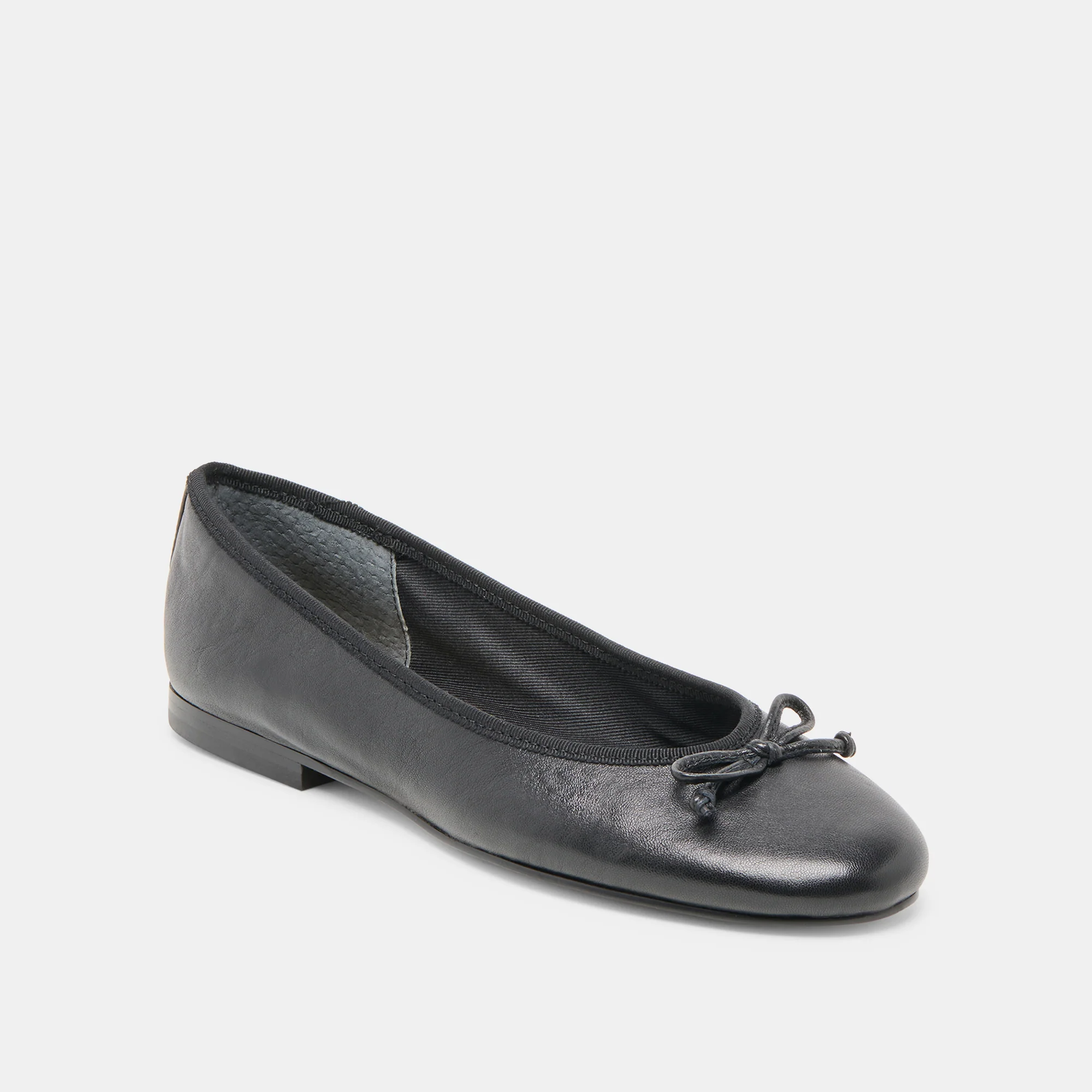 RITLA WIDE BALLET FLATS BLACK LEATHER - Image 2