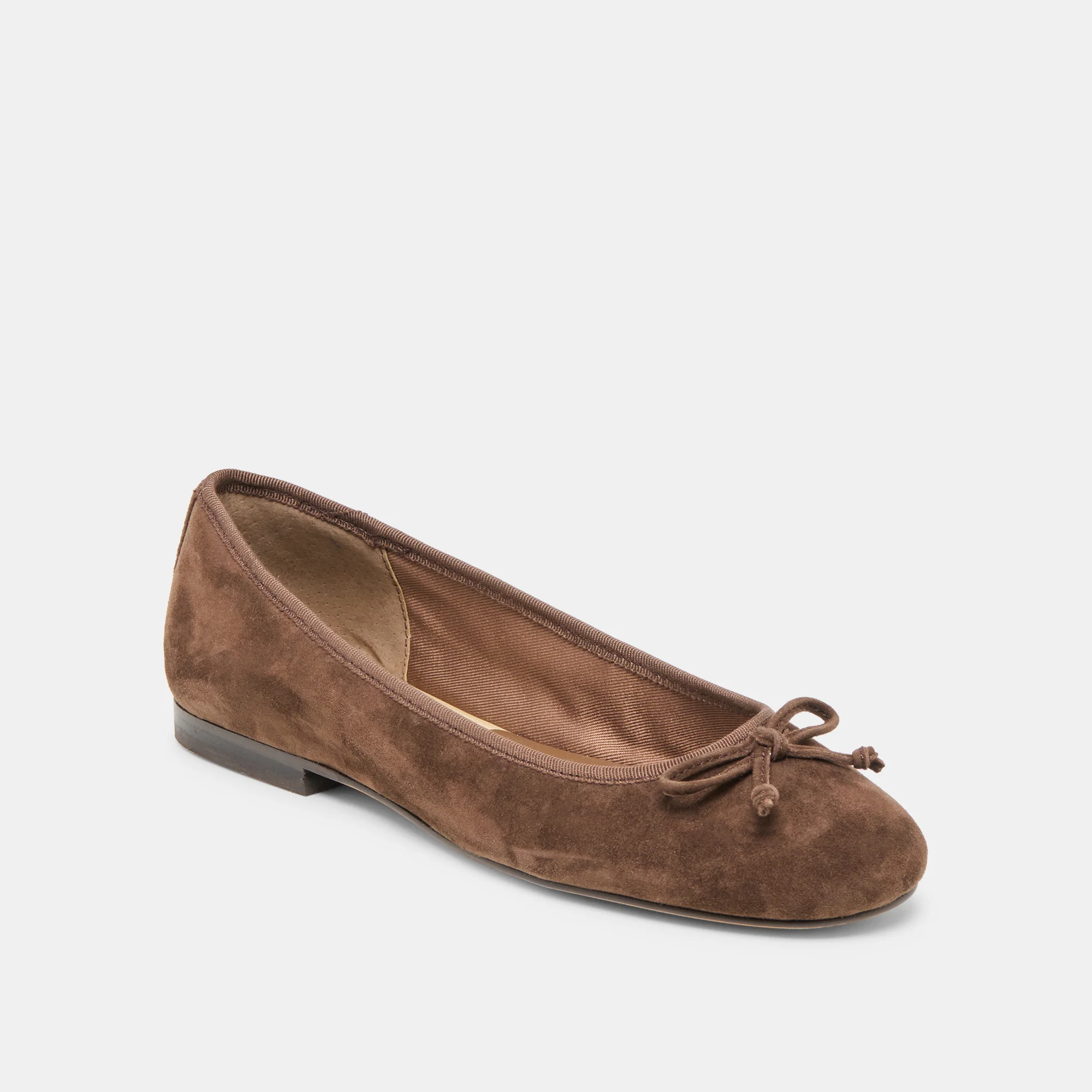 RITLA WIDE BALLET FLATS DK BROWN SUEDE - Image 2