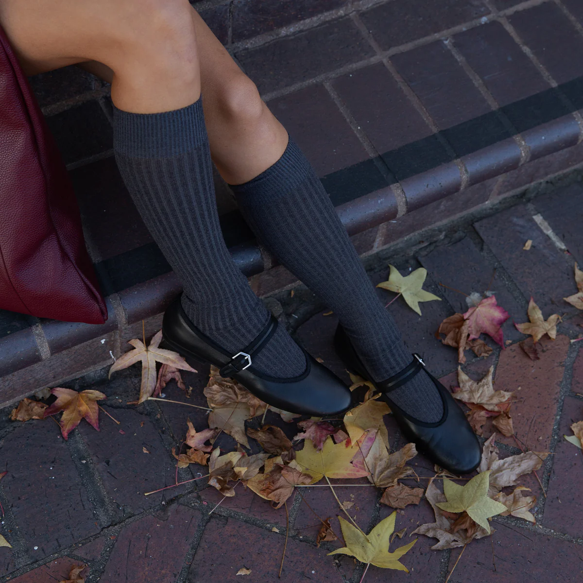 ROSLYN BALLET FLATS BLACK LEATHER - Image 2