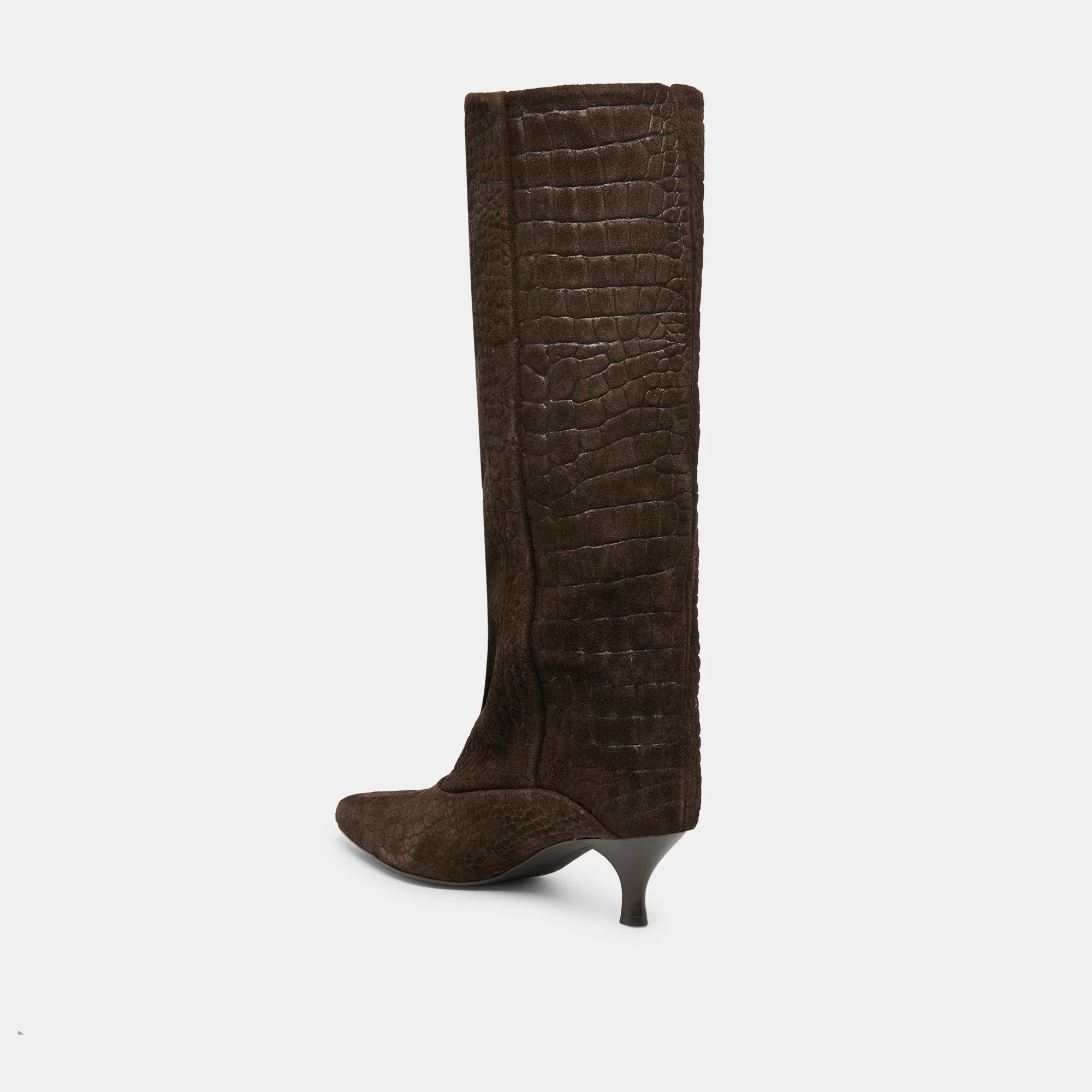 ROXLA BOOTS DK CHOCOLATE CROCO EMBOSSED LEATHER - Image 4