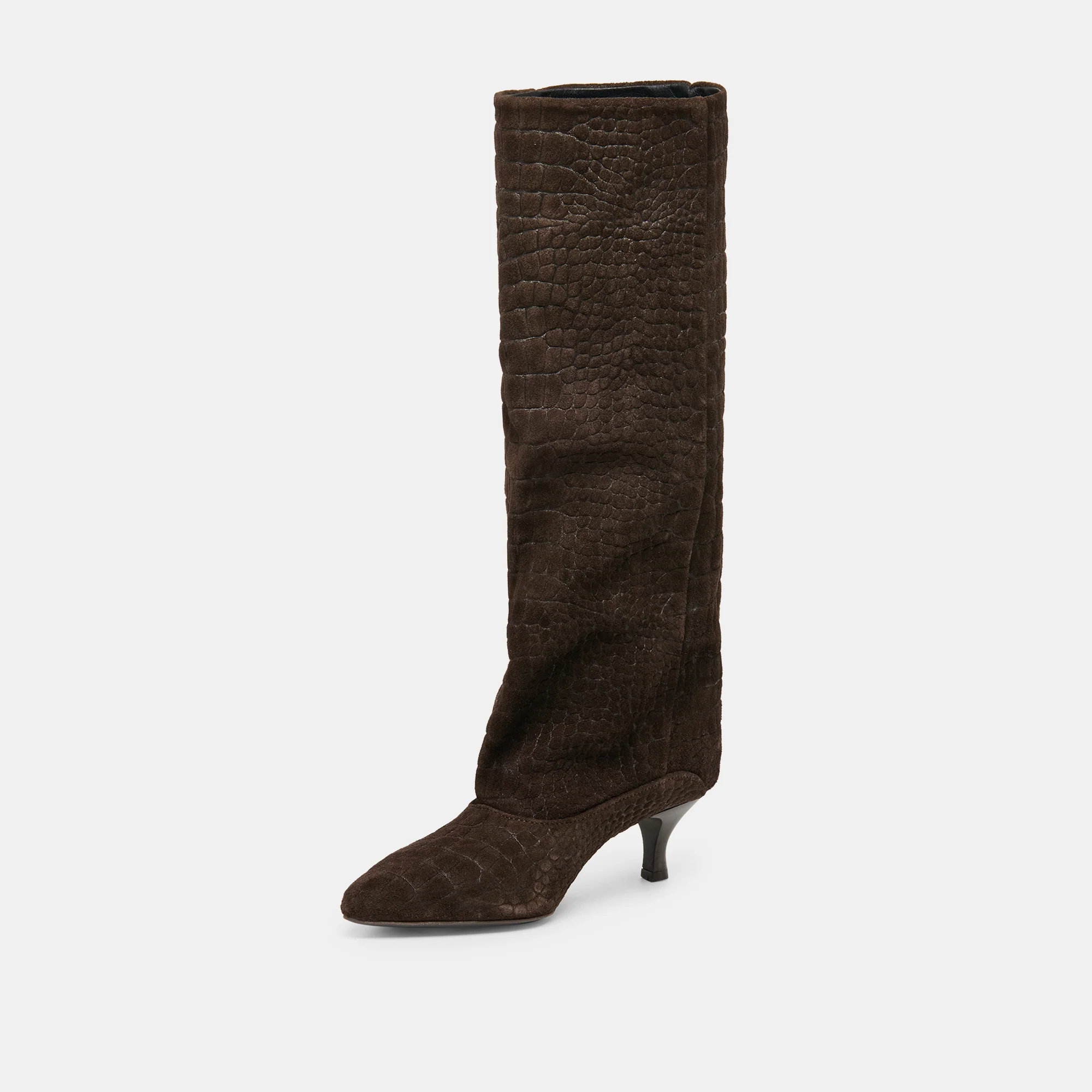 ROXLA BOOTS DK CHOCOLATE CROCO EMBOSSED LEATHER - Image 5