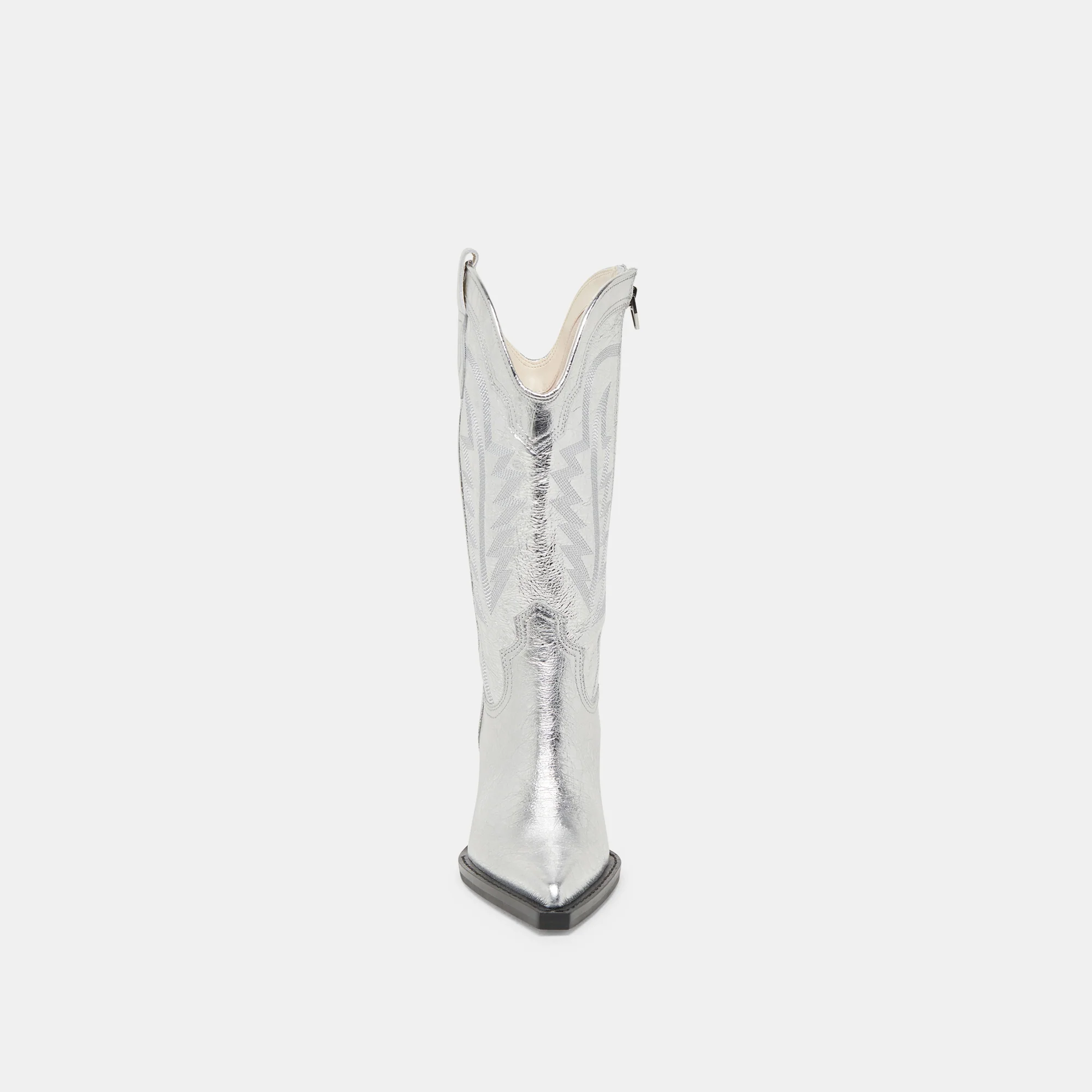 RYLAND EXTRA WIDE CALF BOOTS SILVER DISTRESSED LEATHER - Image 10