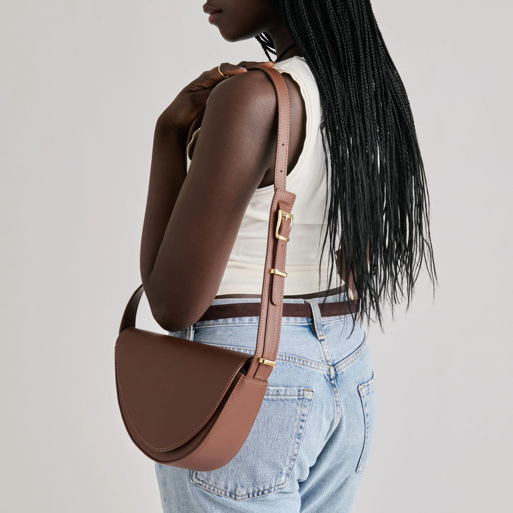 SABINE SHOULDER BAG BROWN LEATHER - Image 2