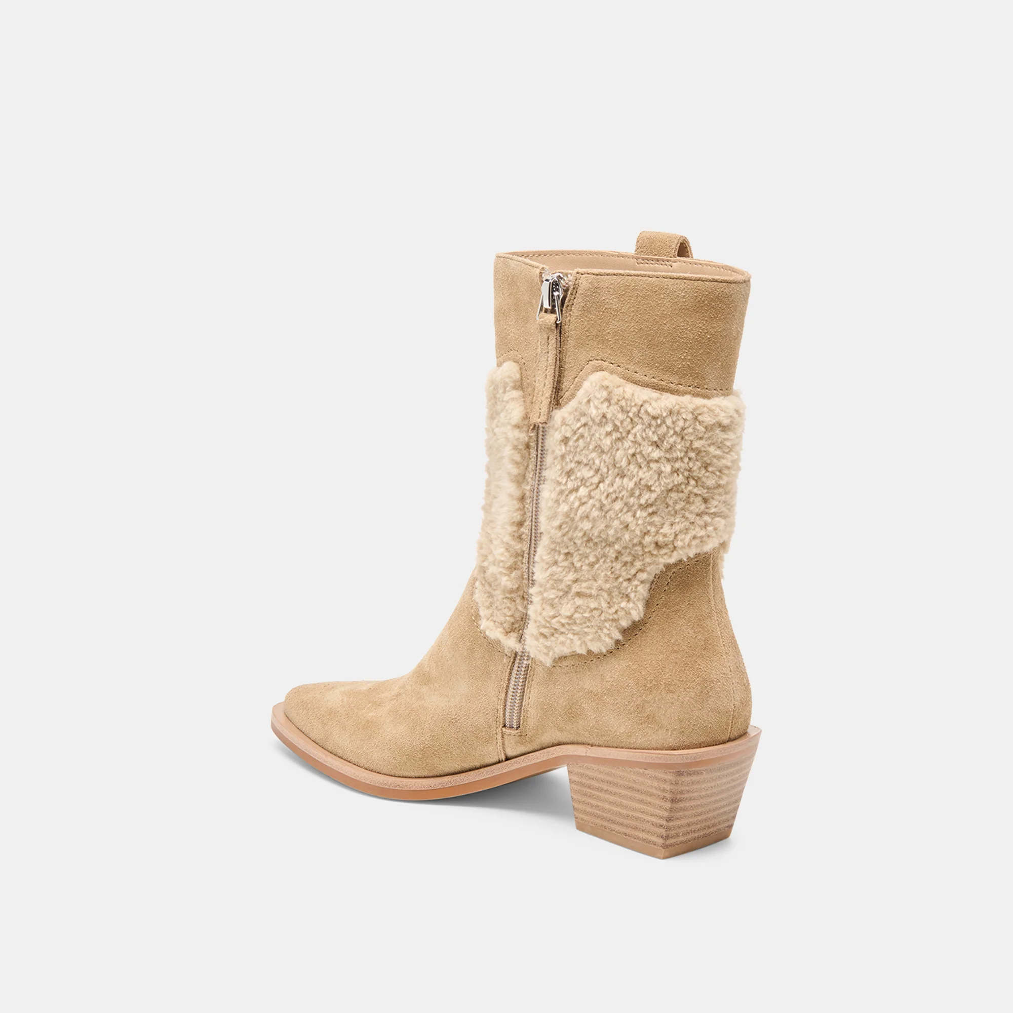 SALIL PLUSH BOOTS DK TAUPE SUEDE - Image 6
