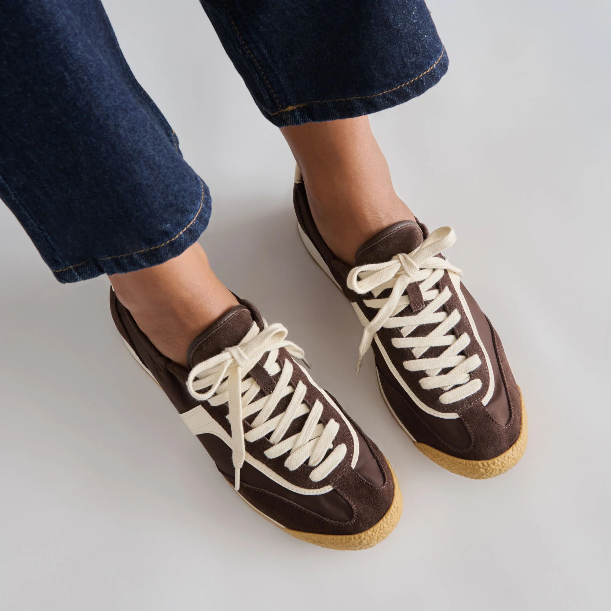 SARIYA SNEAKERS DK BROWN NYLON - Image 4