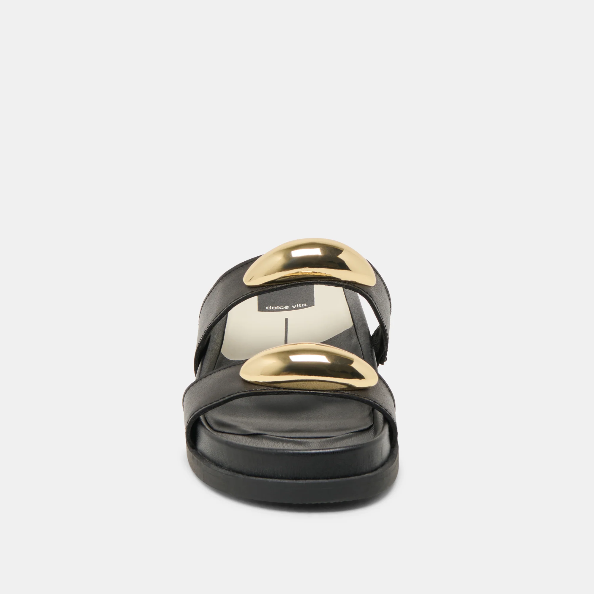 SATINE SANDALS BLACK LEATHER - Image 8