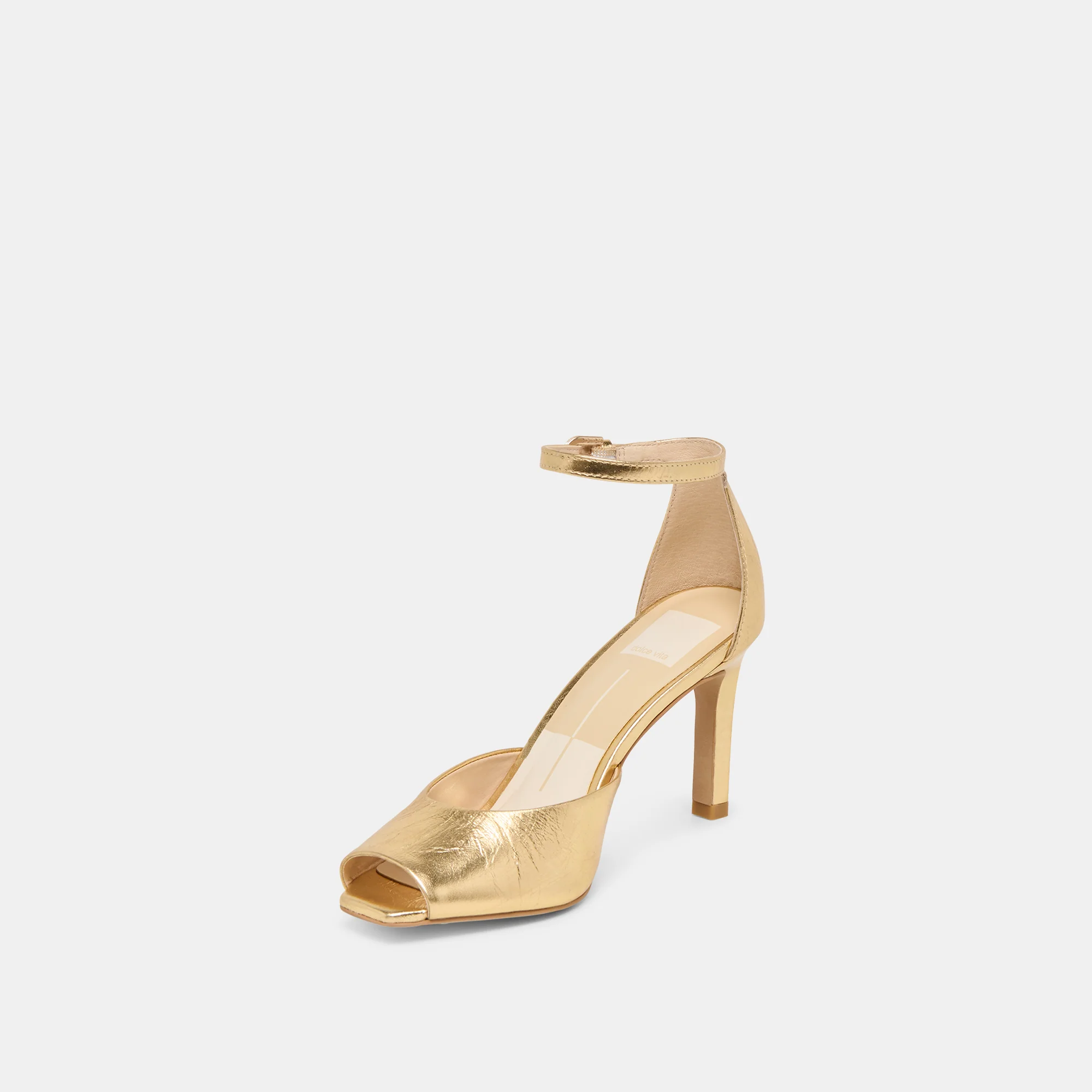 SERLO HEELS GOLD CRINKLE PATENT - Image 5