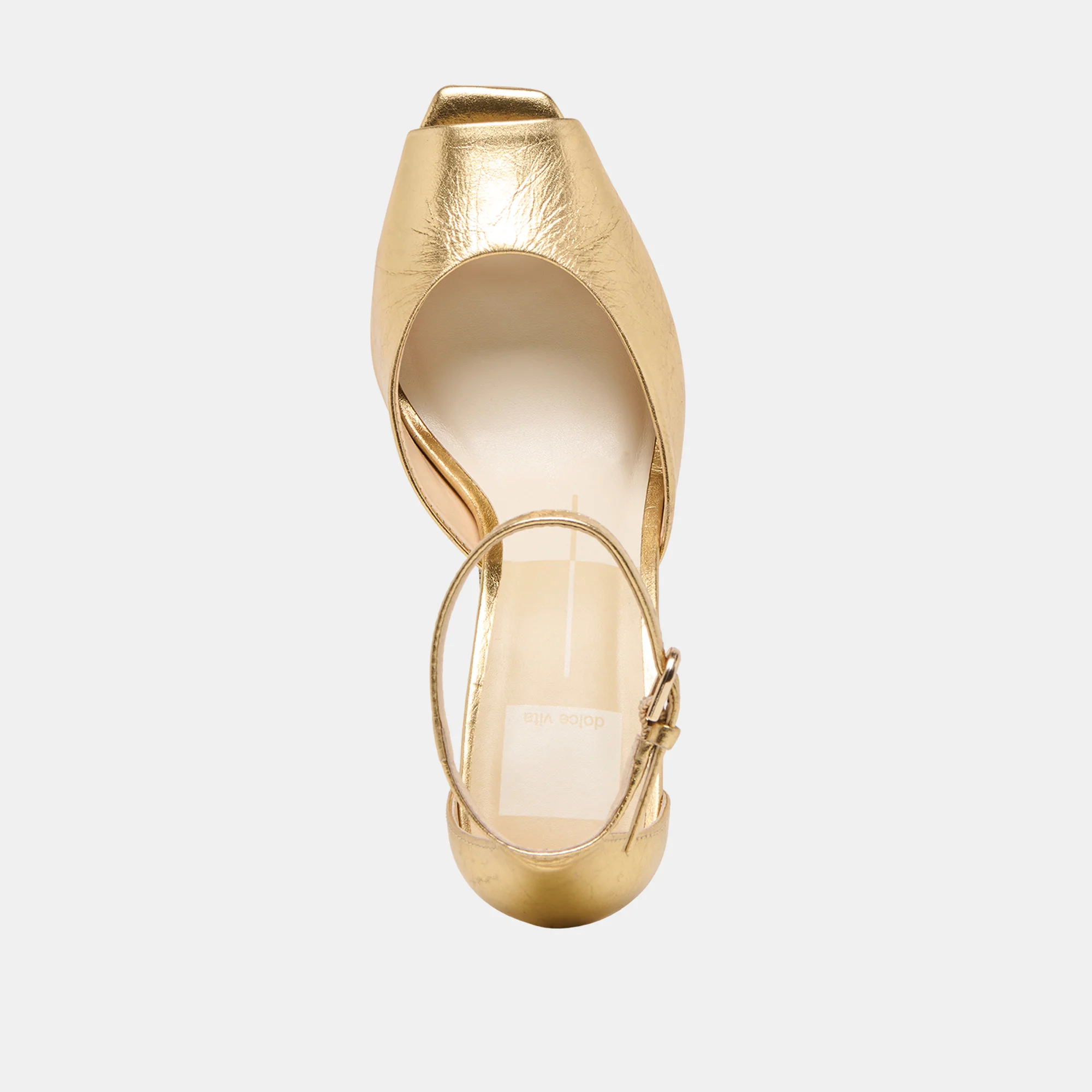 SERLO HEELS GOLD CRINKLE PATENT - Image 9