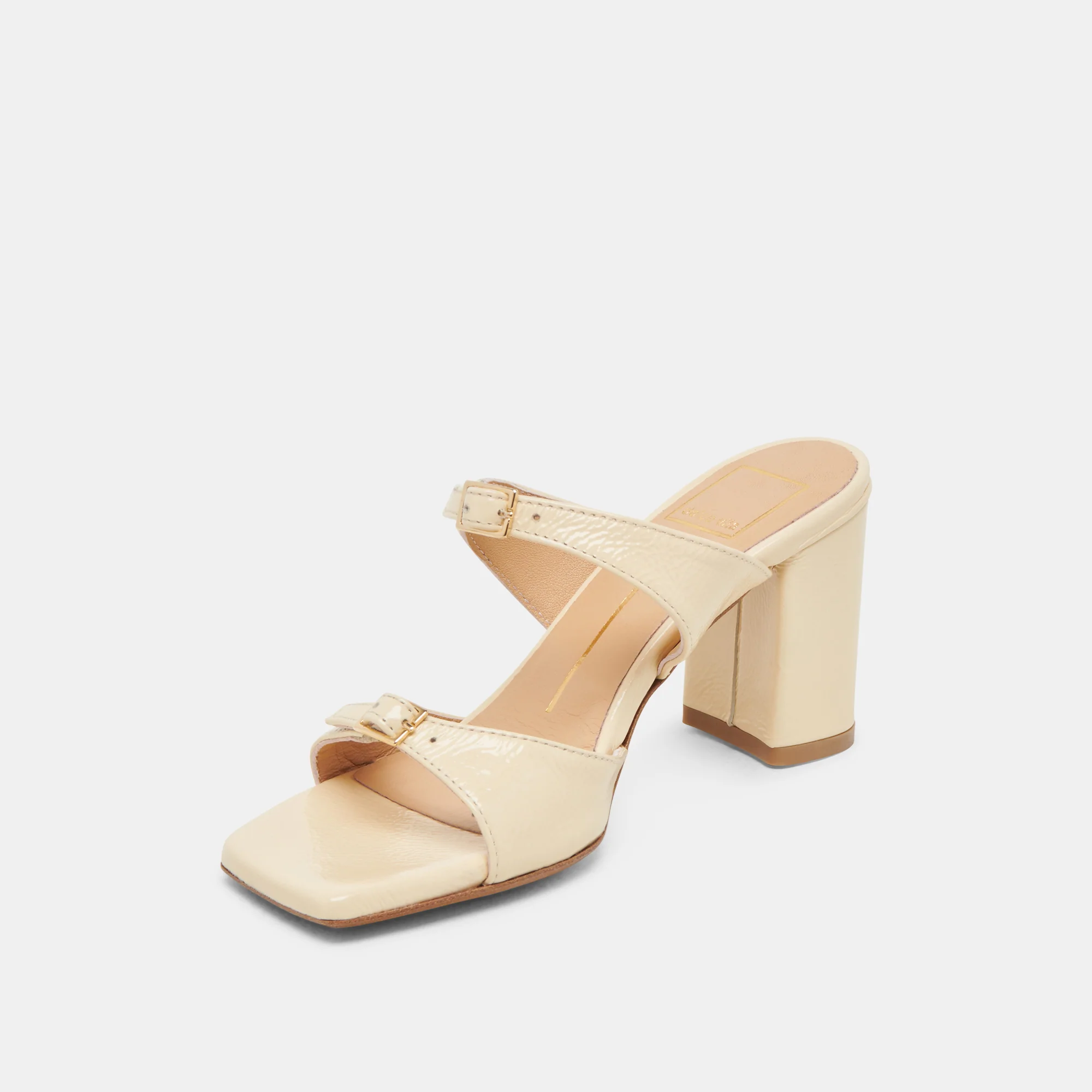 SHANE HEELS LIGHT YELLOW CRINKLE PATENT - Image 4