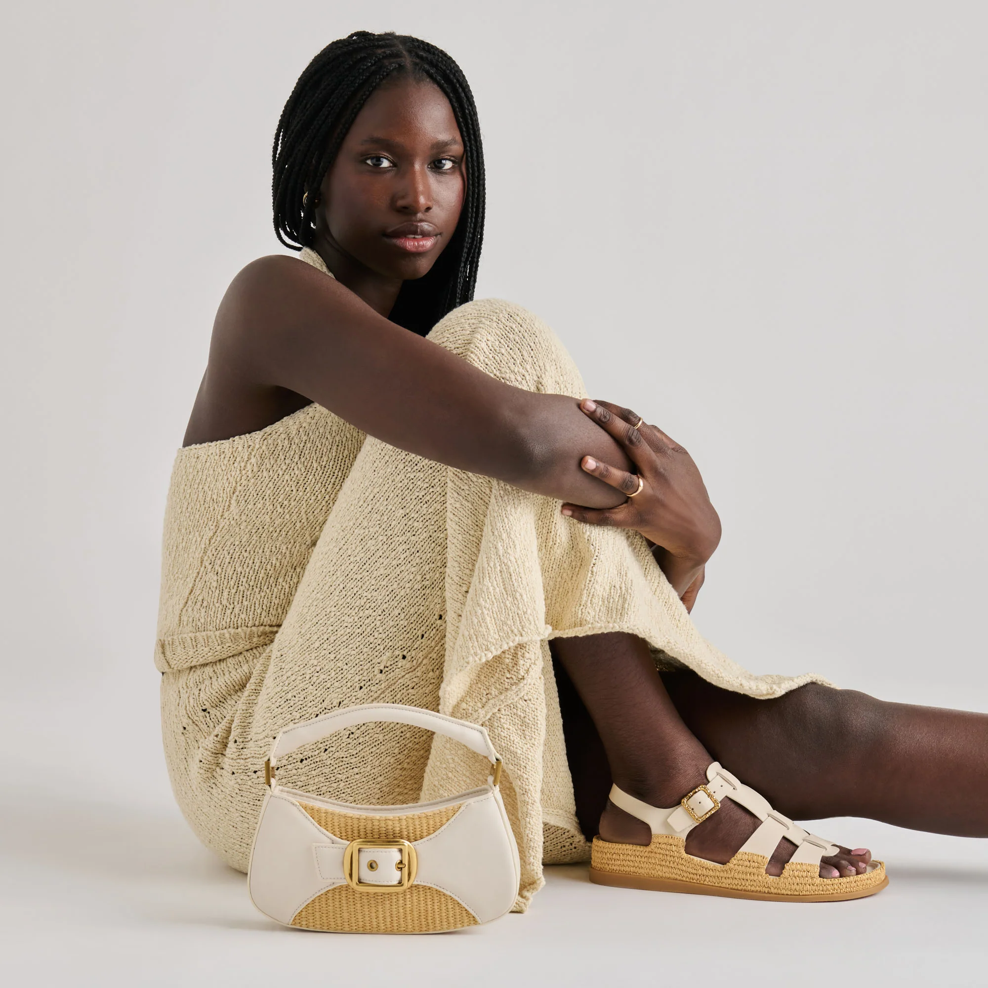 SHENNA SANDALS BONE LEATHER - Image 8