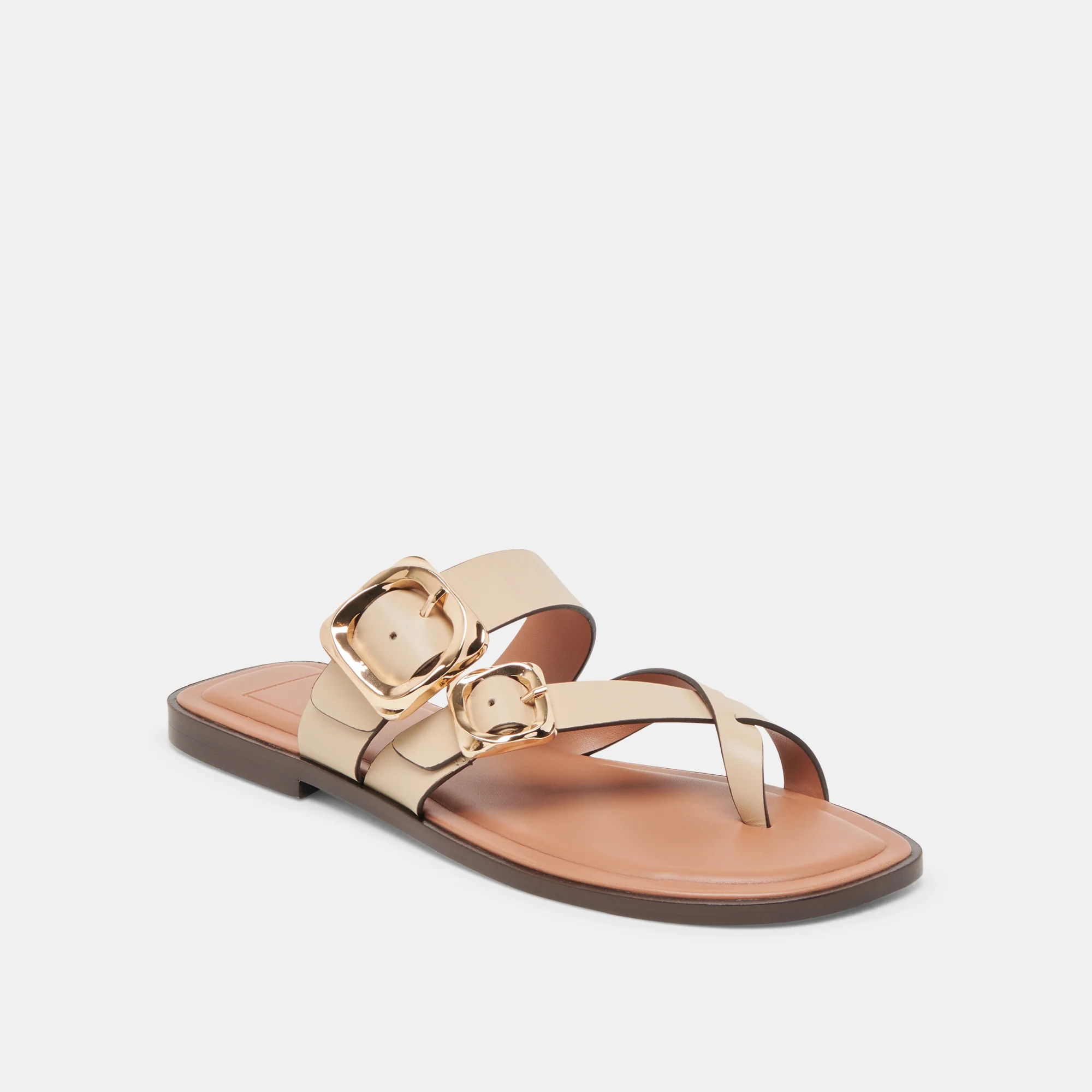 SHORE SANDALS IVORY LEATHER - Image 3