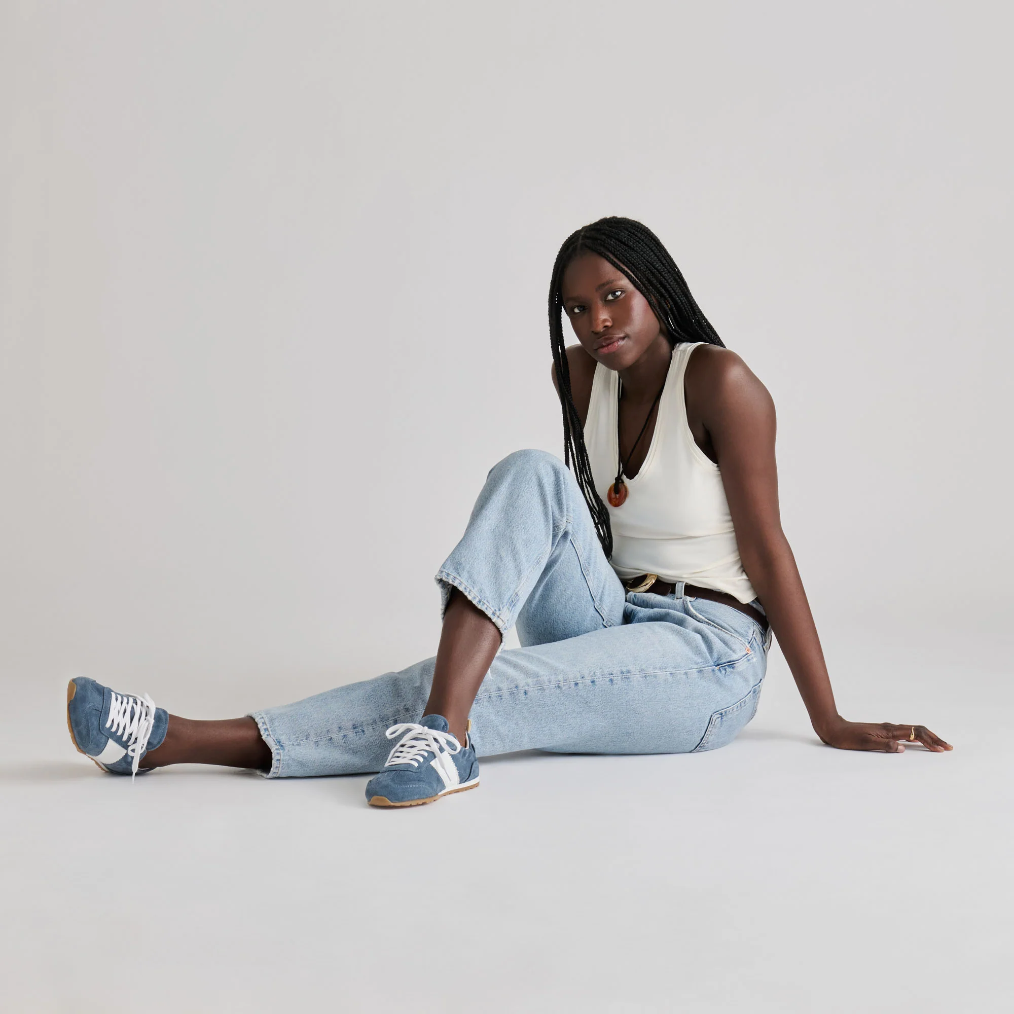 SHYLA SNEAKERS BLUE SUEDE - Image 4