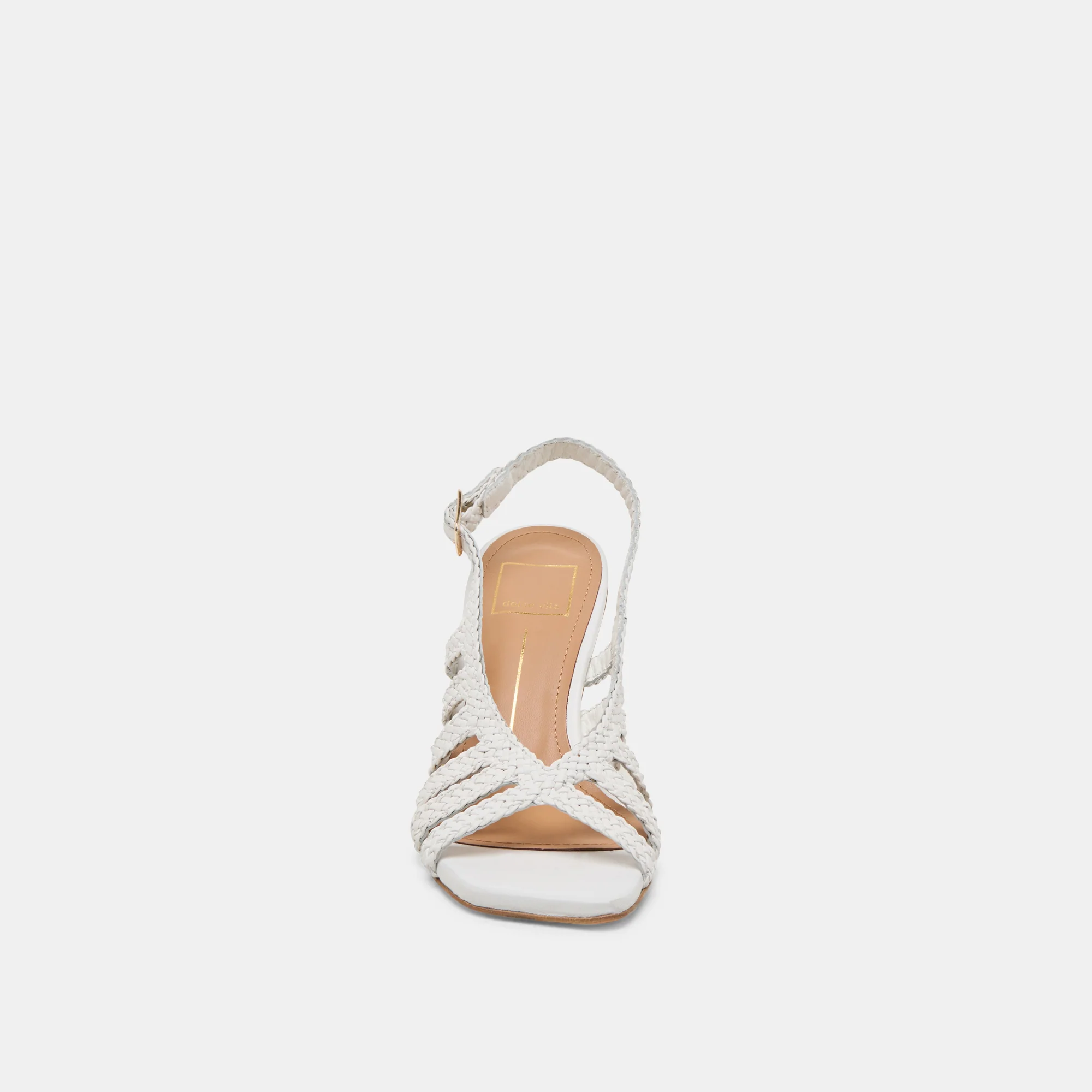 SICILY HEELS WHITE WOVEN LEATHER - Image 9