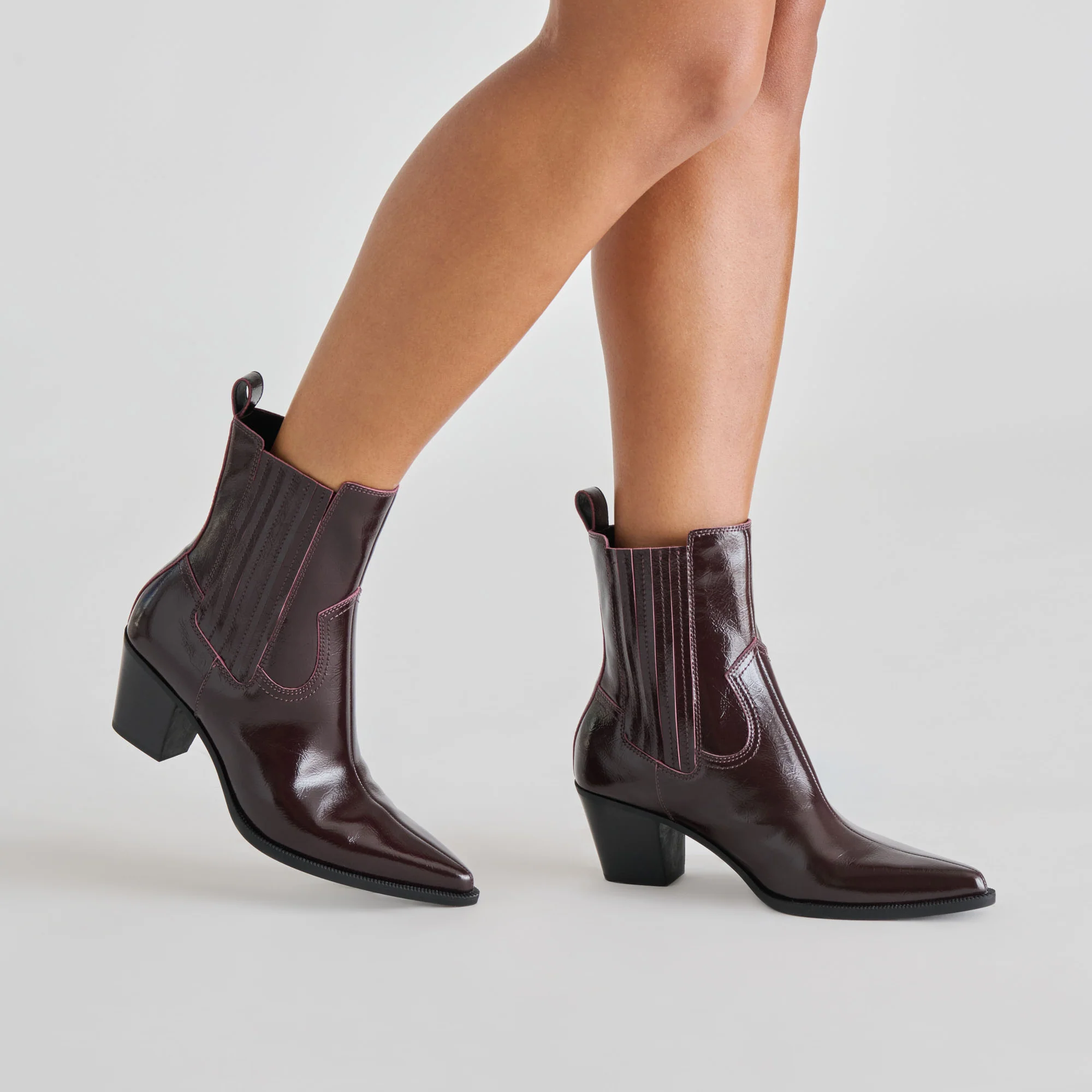 SLIM BOOTIES MULBERRY CRINKLE PATENT - Image 4
