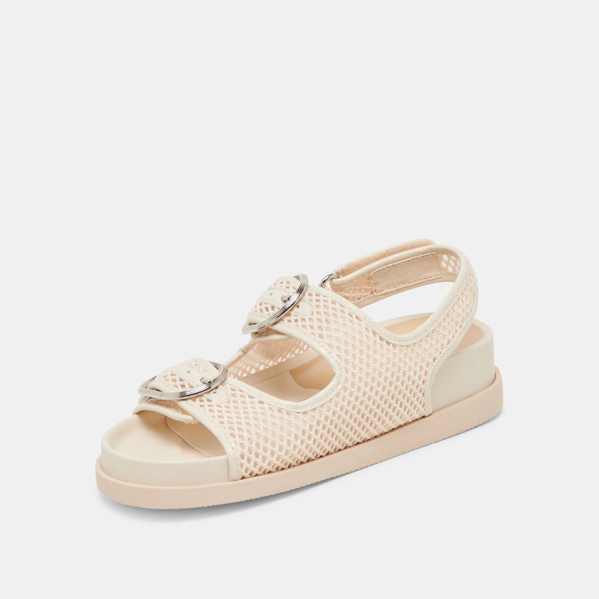 STARLA MESH SANDALS CREME WOVEN MESH - Image 6