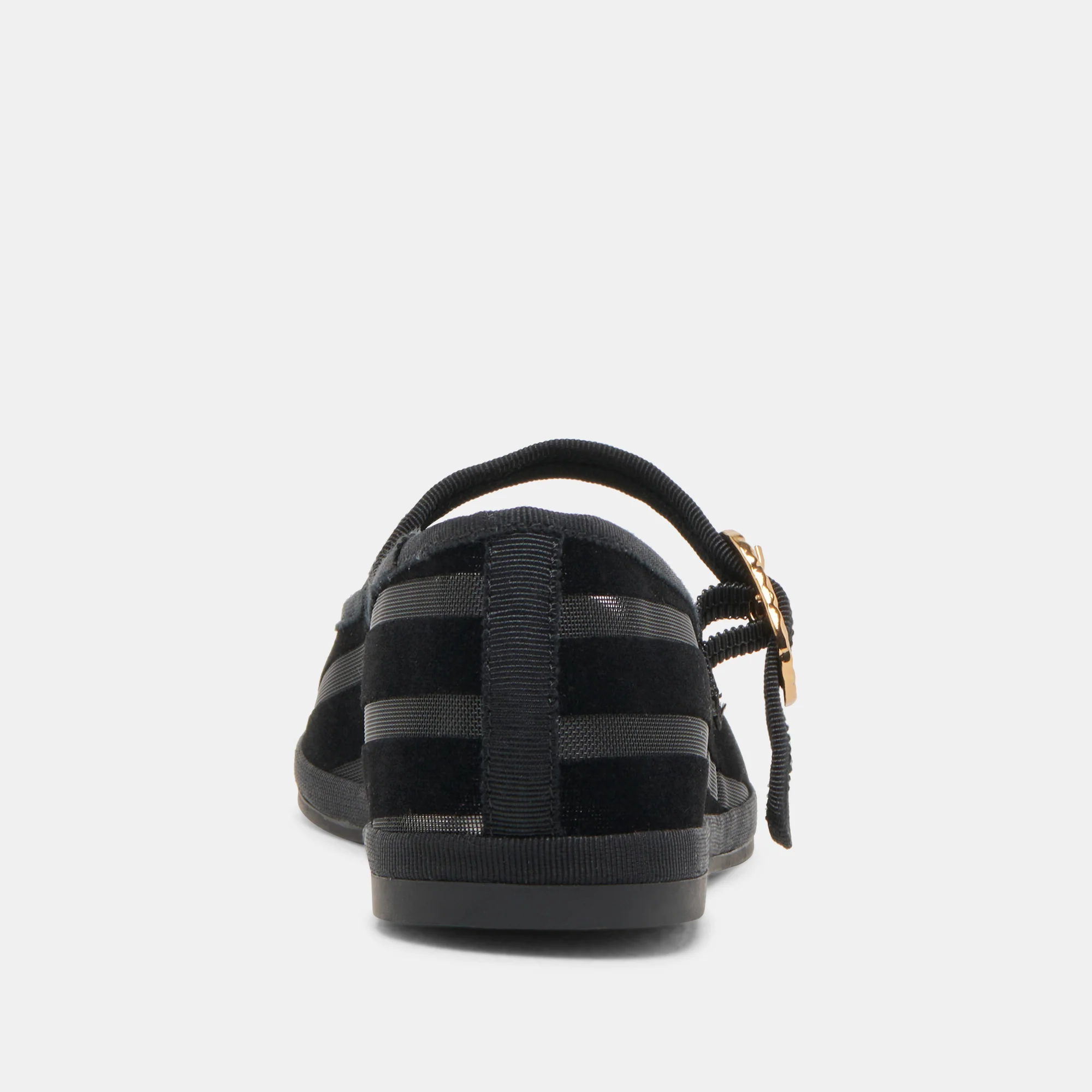 TAMEKA BALLET FLATS BLACK STRIPE MESH - Image 7