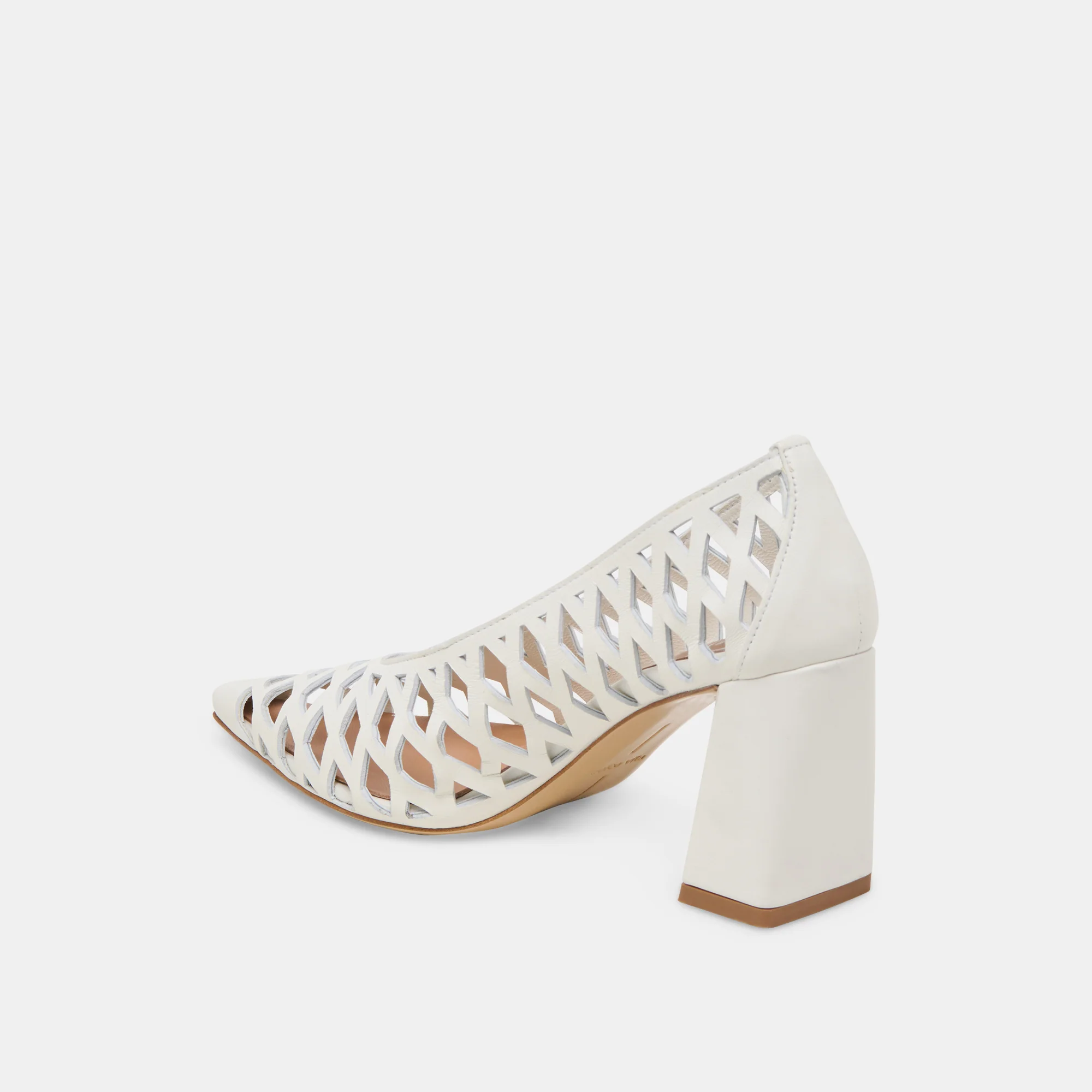 TANYA HEELS BONE WOVEN LEATHER - Image 8