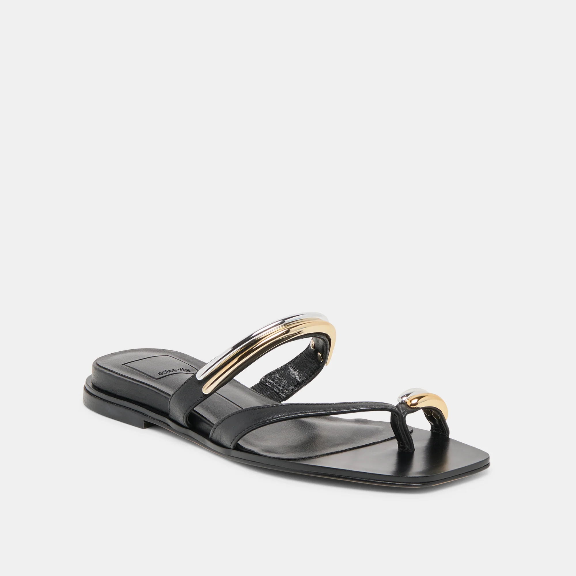 TARINA SANDALS BLACK LEATHER - Image 3