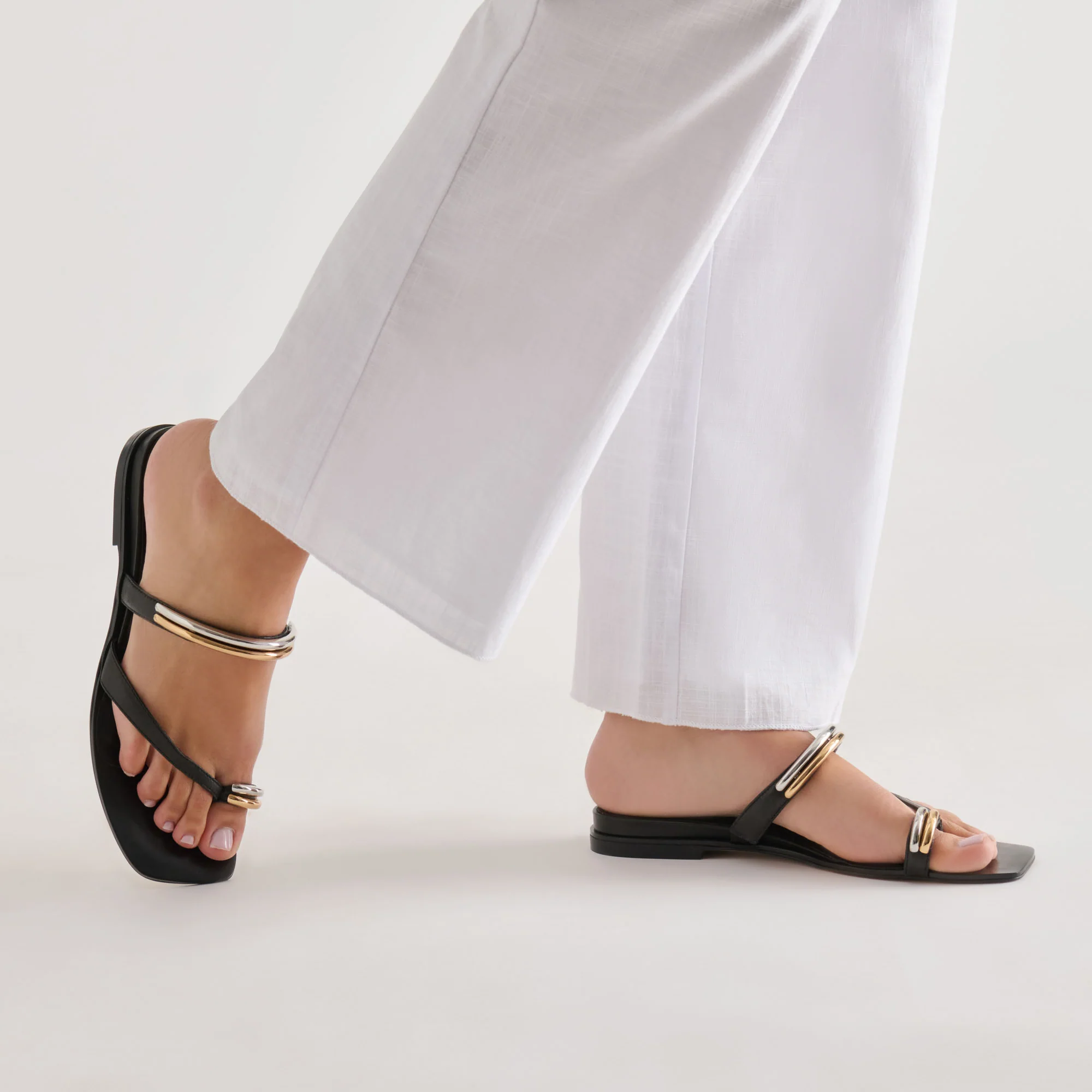 TARINA SANDALS BLACK LEATHER - Image 6
