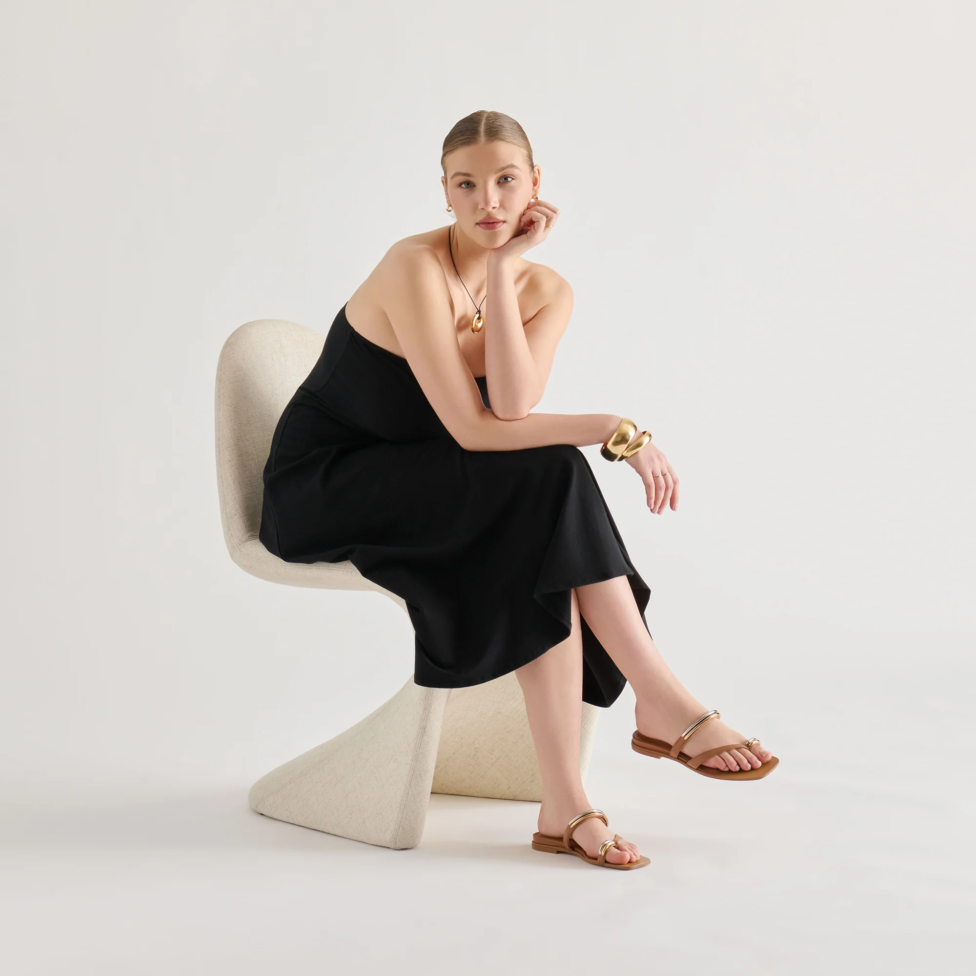TARINA SANDALS CARAMEL LEATHER - Image 2