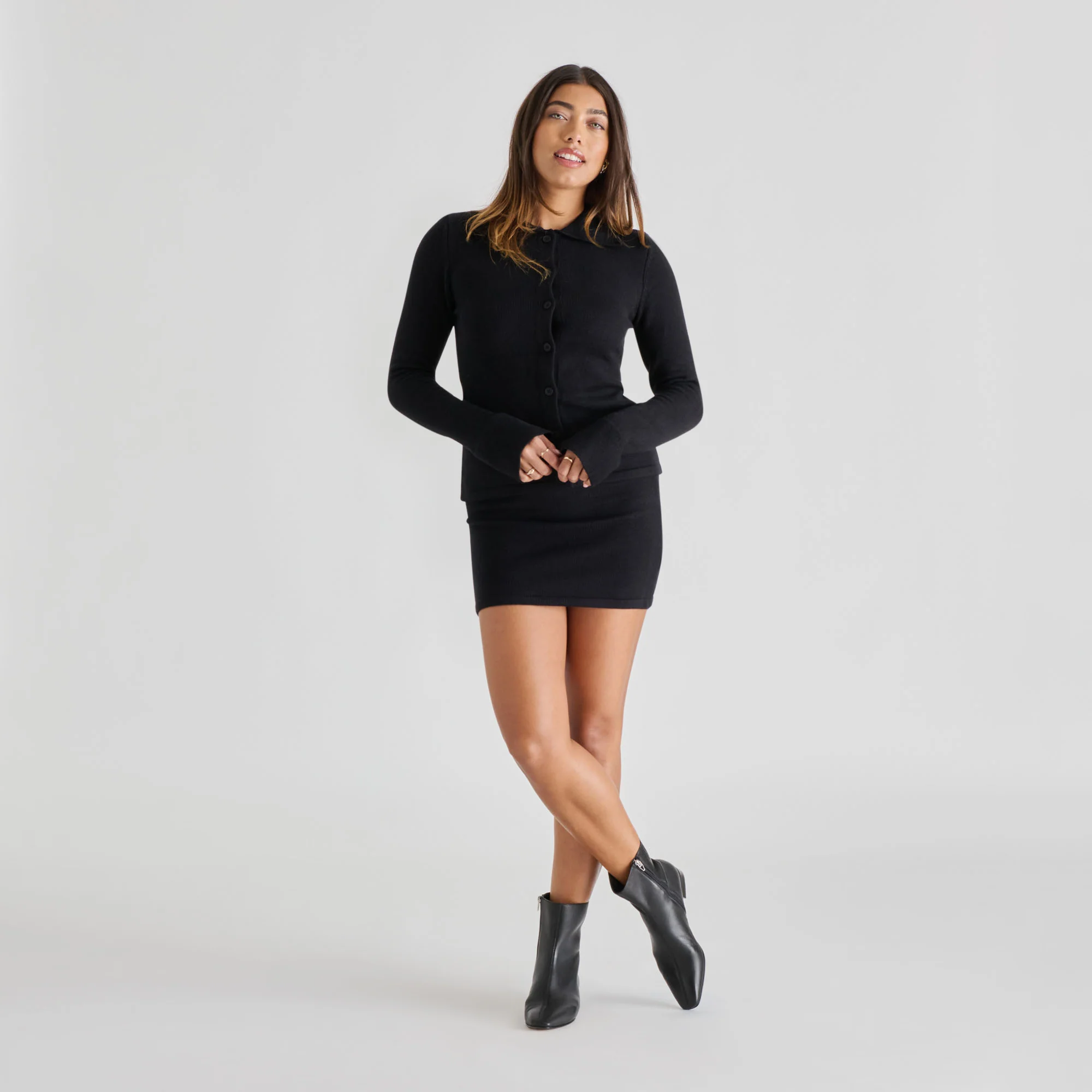 TARINE BOOTIES BLACK LEATHER - Image 6