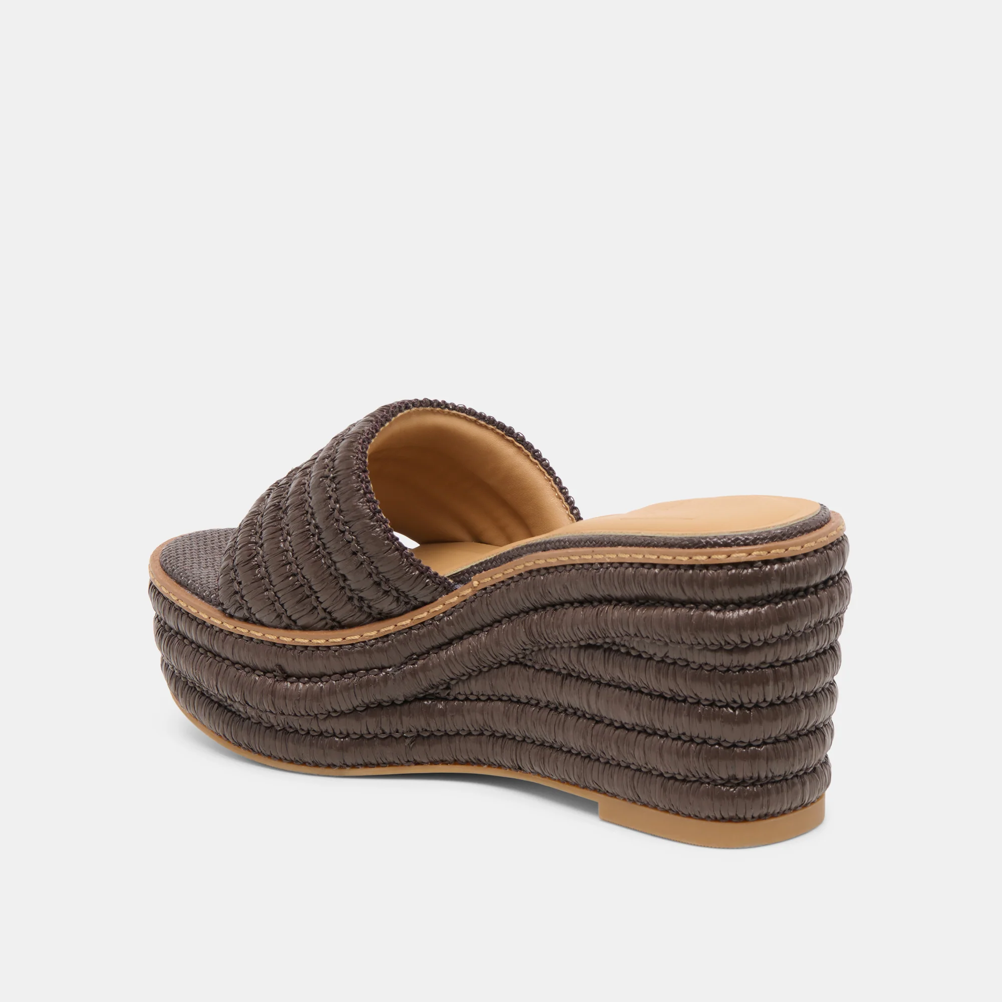 THRONE WEDGES CHOCOLATE RAFFIA - Image 7