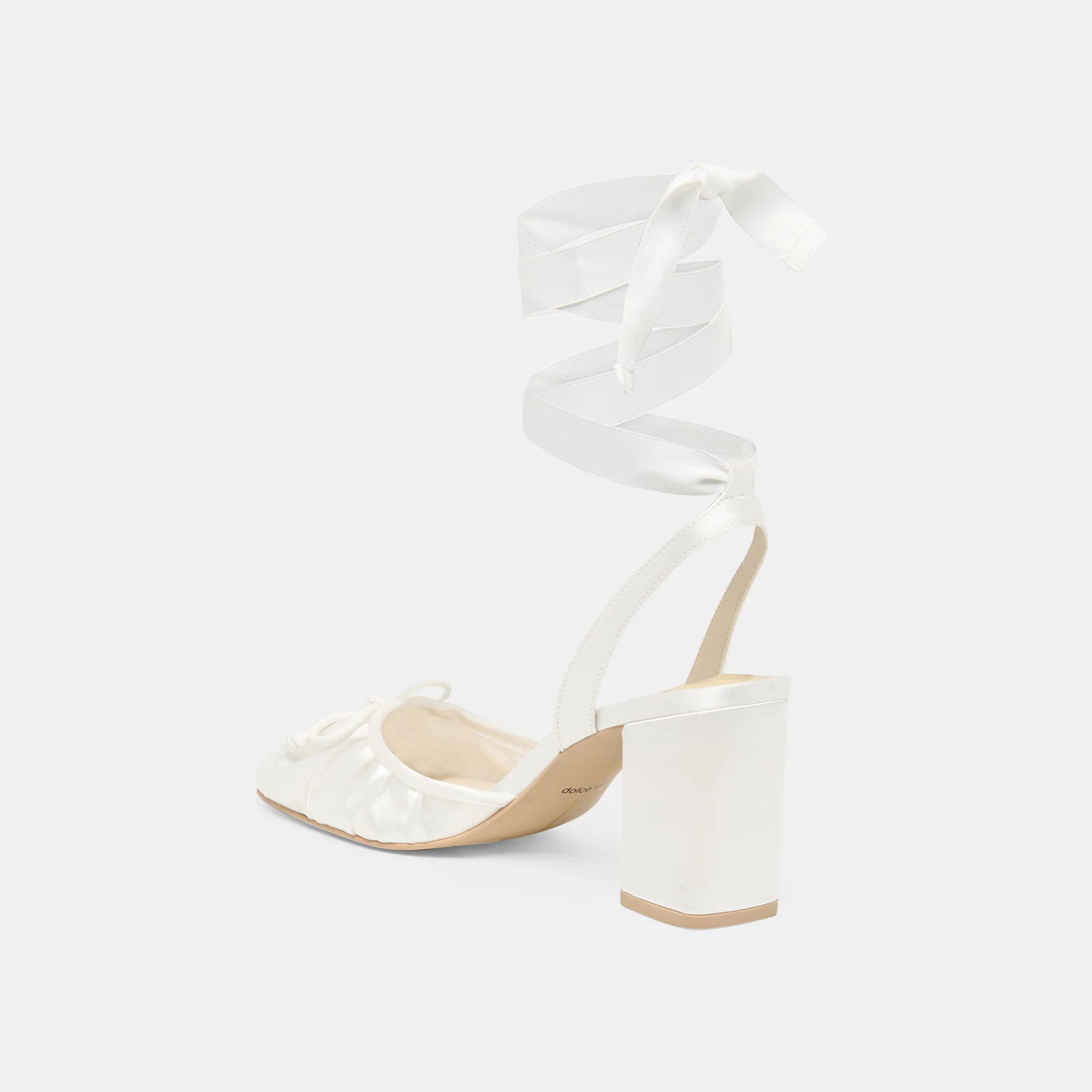 TISHA HEELS TRUE WHITE SATIN - Image 7