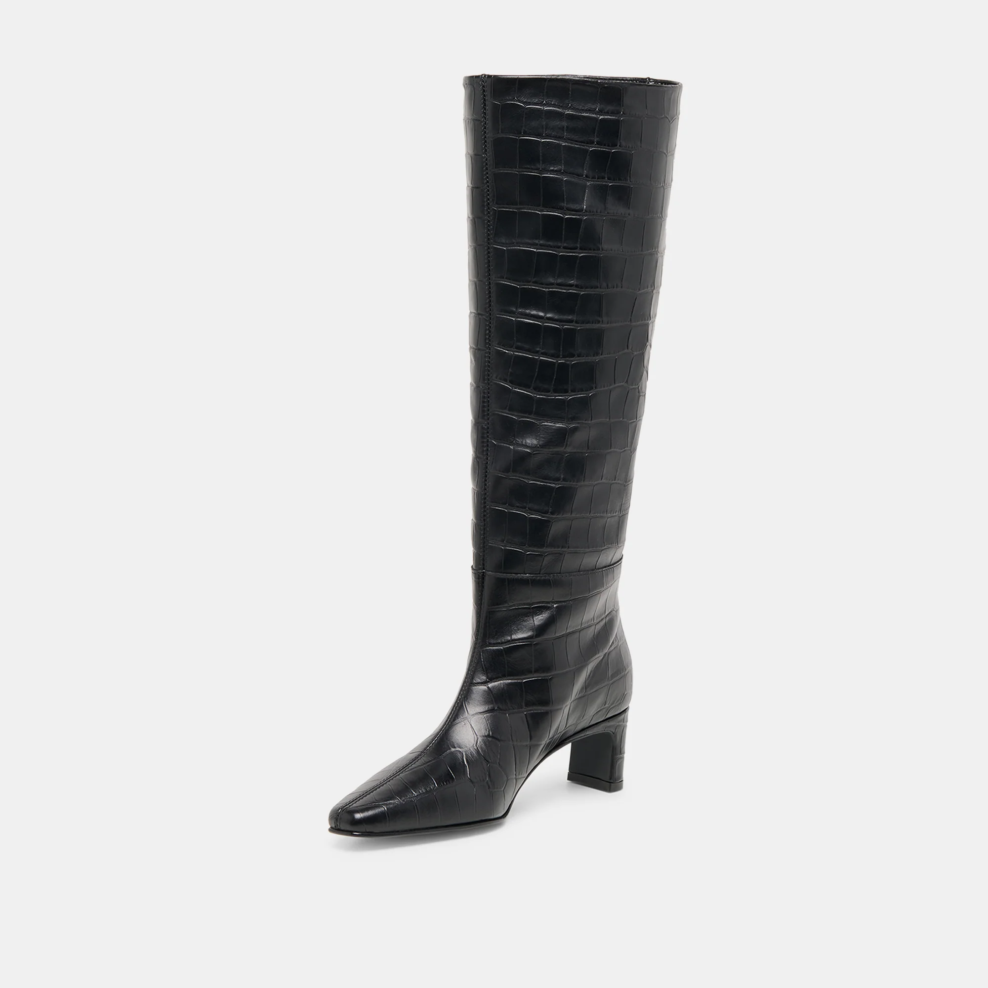 TRIXI BOOTS NOIR CROCO EMBOSSED LEATHER - Image 7