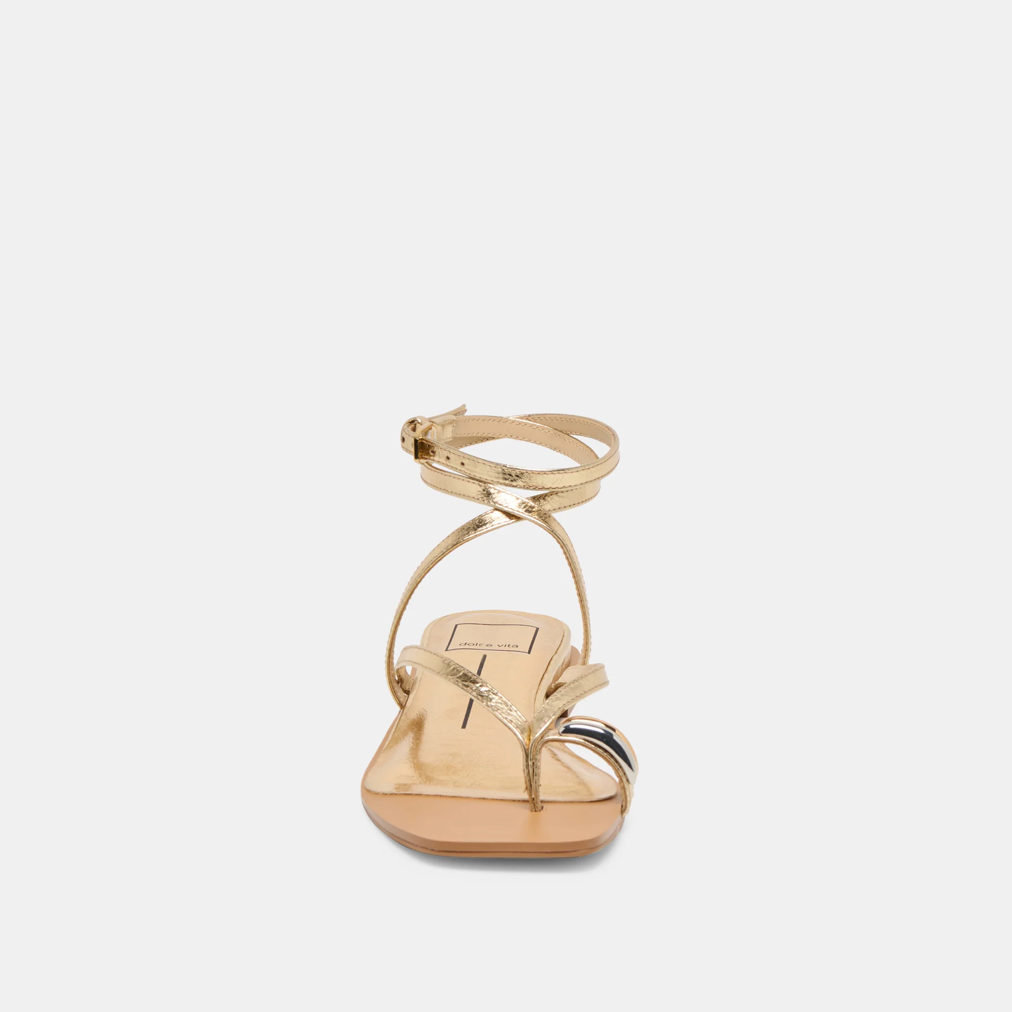 TYRICE SANDALS GOLD LEATHER - Image 9