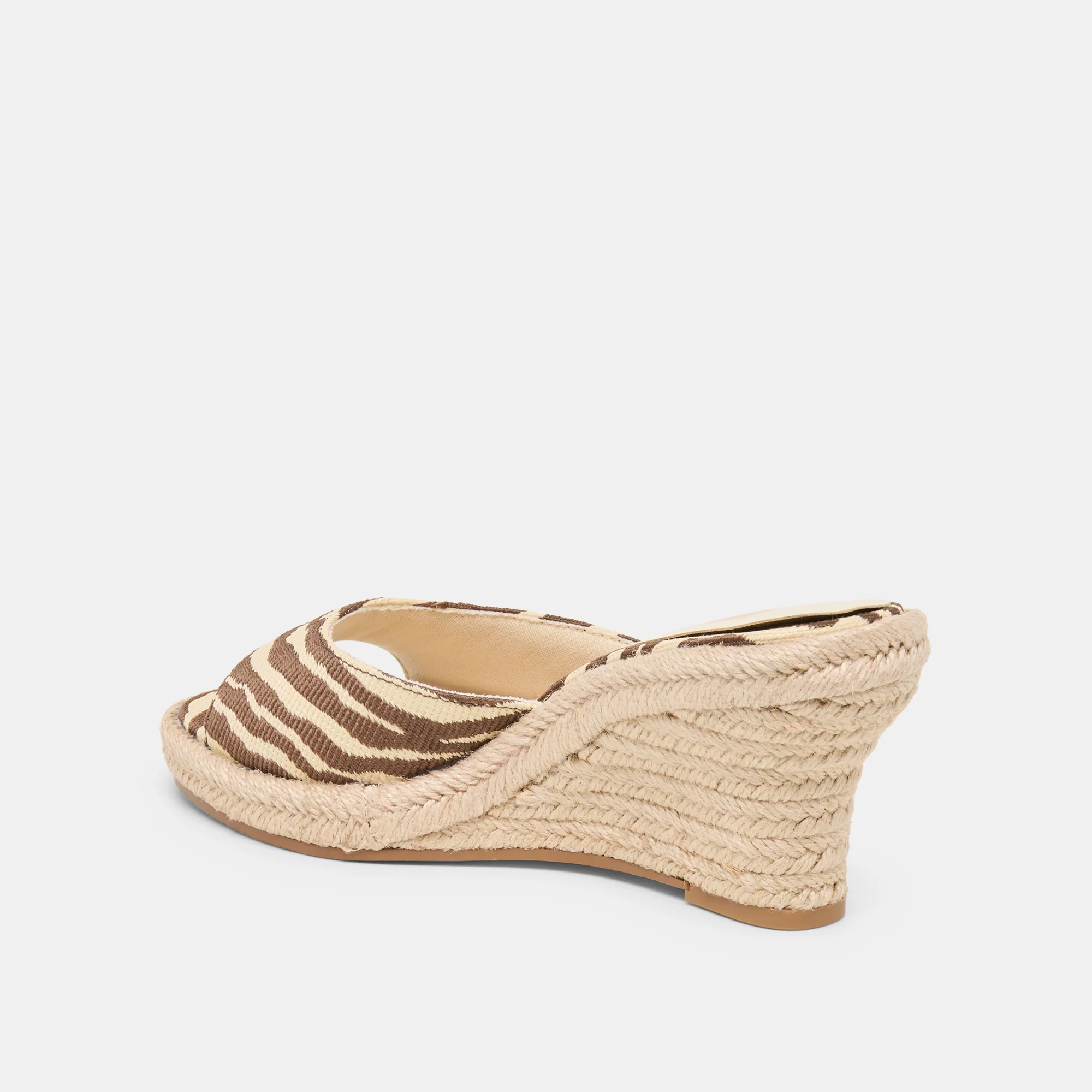 VAYA WEDGES BEIGE ZEBRA RAFFIA - Image 5