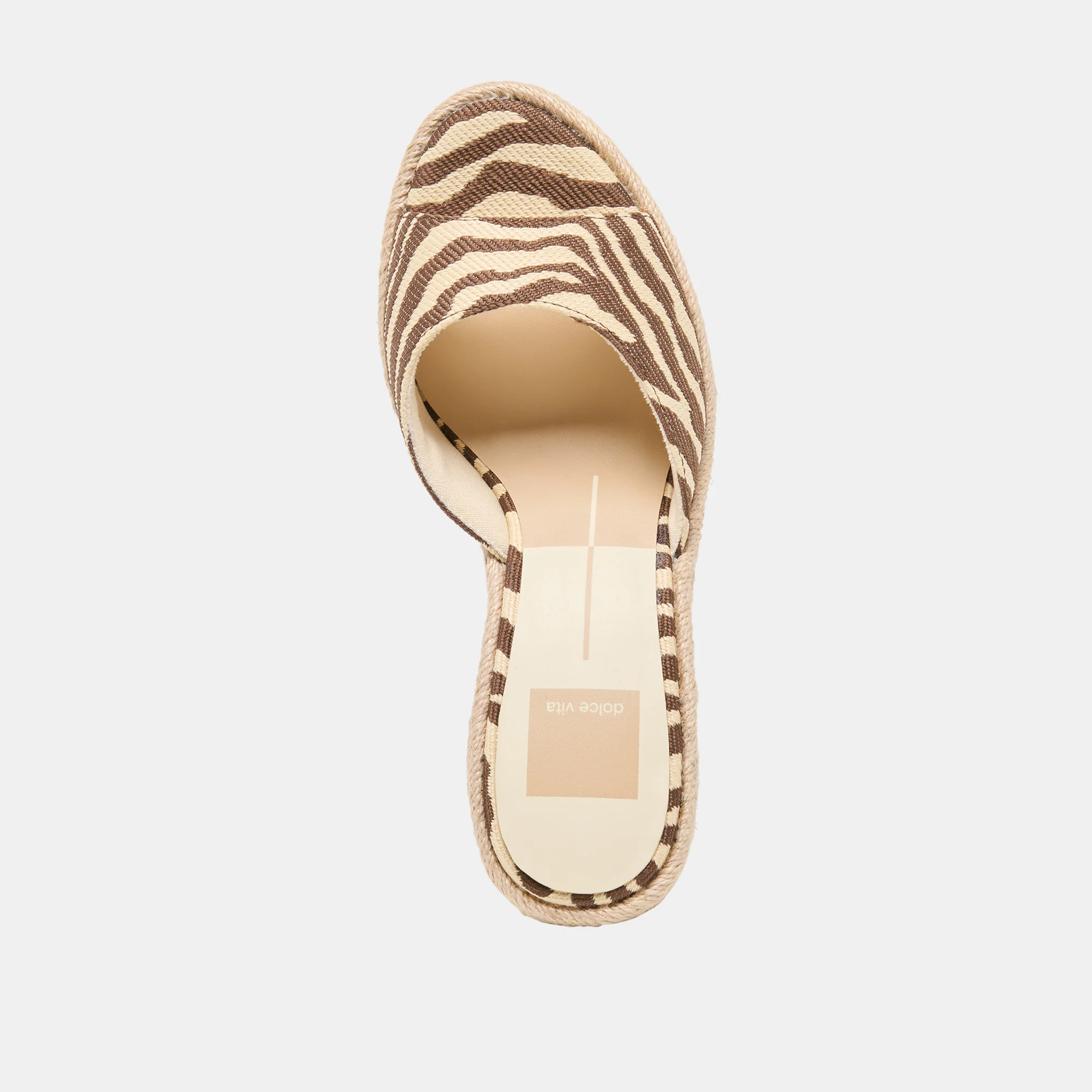 VAYA WEDGES BEIGE ZEBRA RAFFIA - Image 8