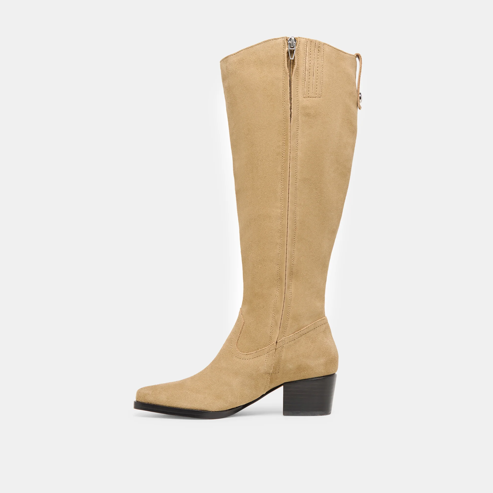 VIRONA H2O WIDE CALF BOOTS DK TAUPE SUEDE - Image 10