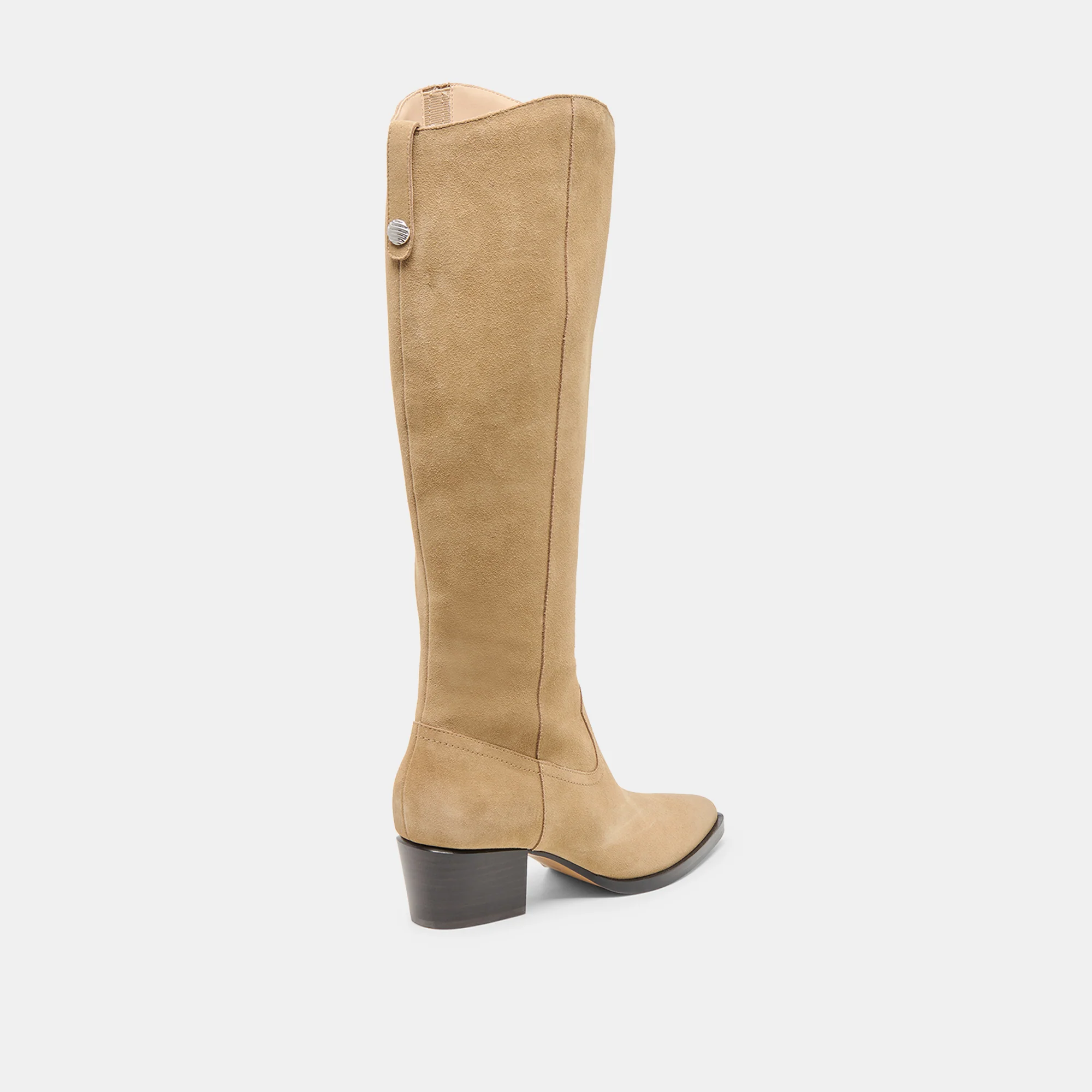 VIRONA H2O WIDE CALF BOOTS DK TAUPE SUEDE - Image 5