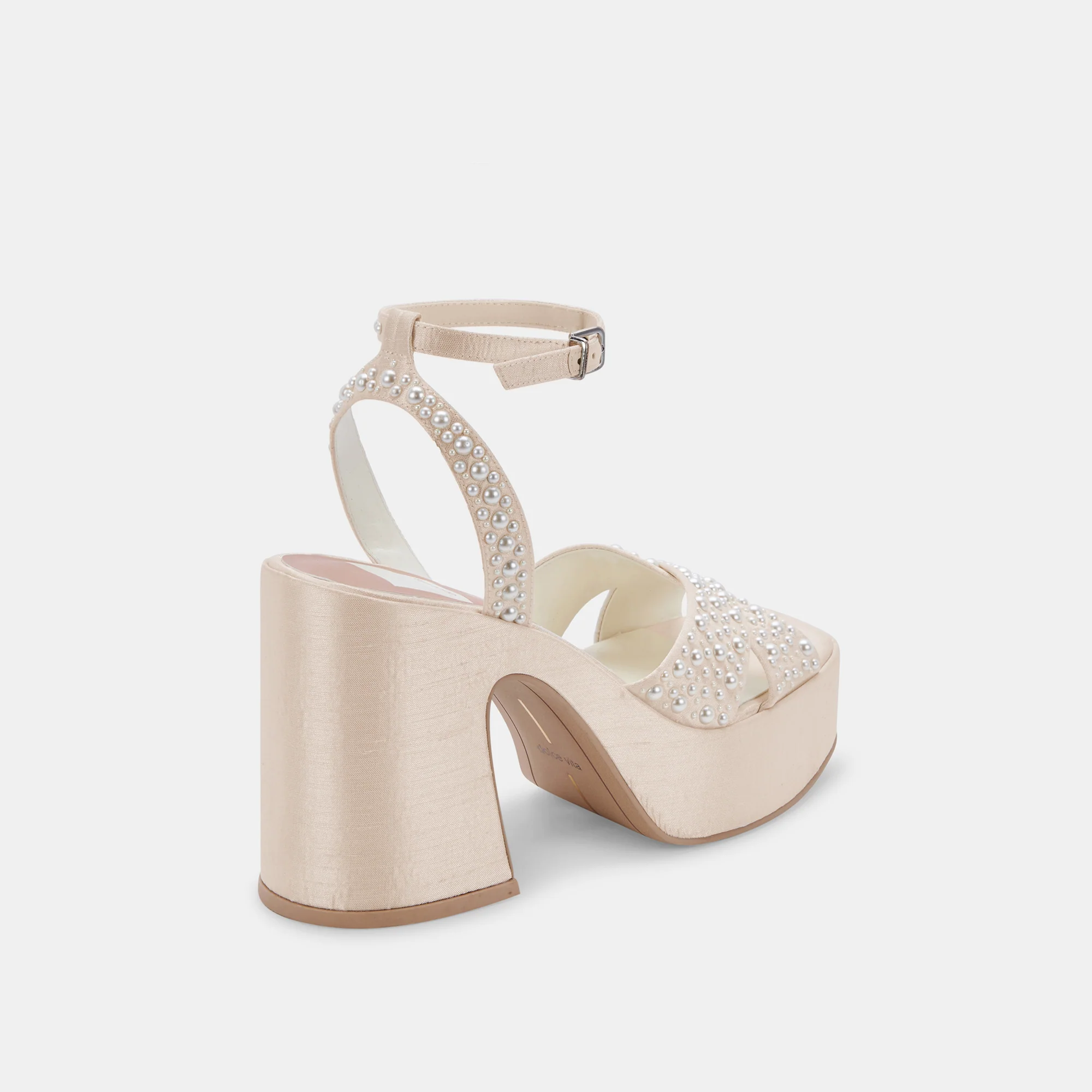 WESSI PEARL HEELS VANILLA PEARLS - Image 5