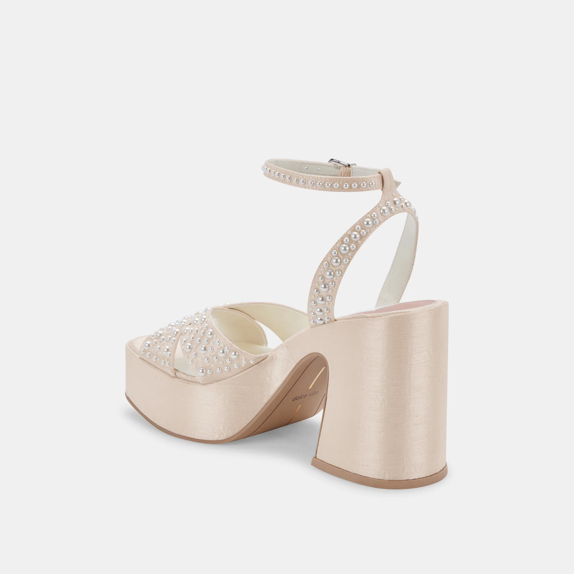 WESSI PEARL HEELS VANILLA PEARLS - Image 7