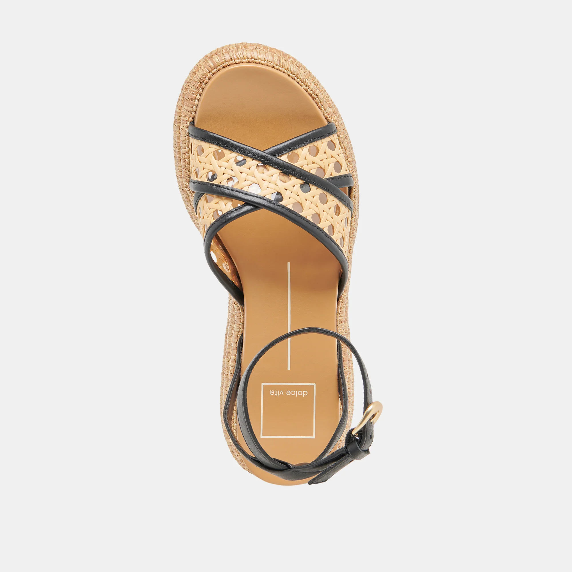 WRILEY SANDALS BLACK WOVEN RAFFIA - Image 9