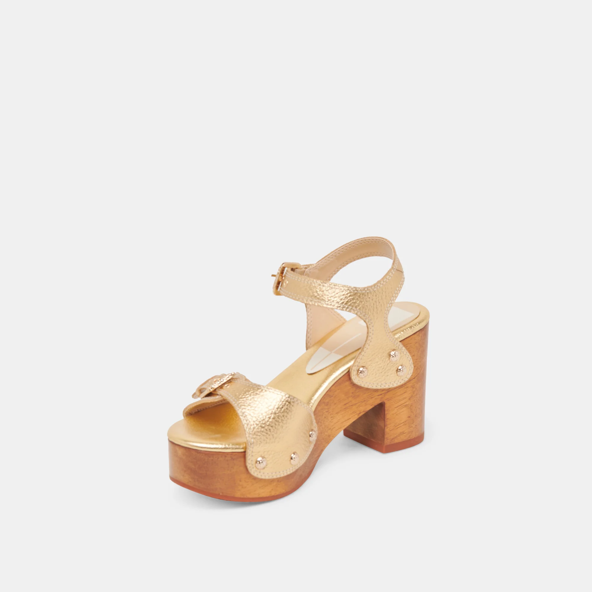 YANDY HEELS GOLD LEATHER - Image 4