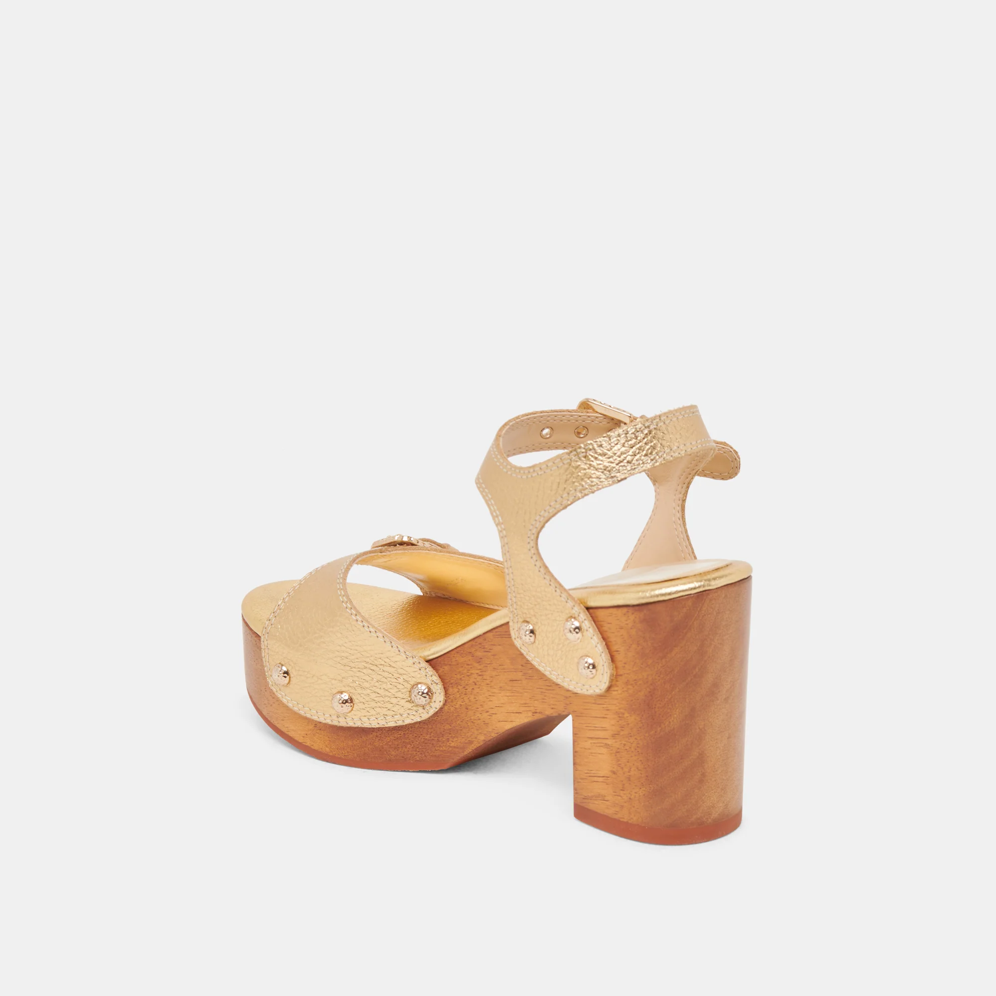 YANDY HEELS GOLD LEATHER - Image 5