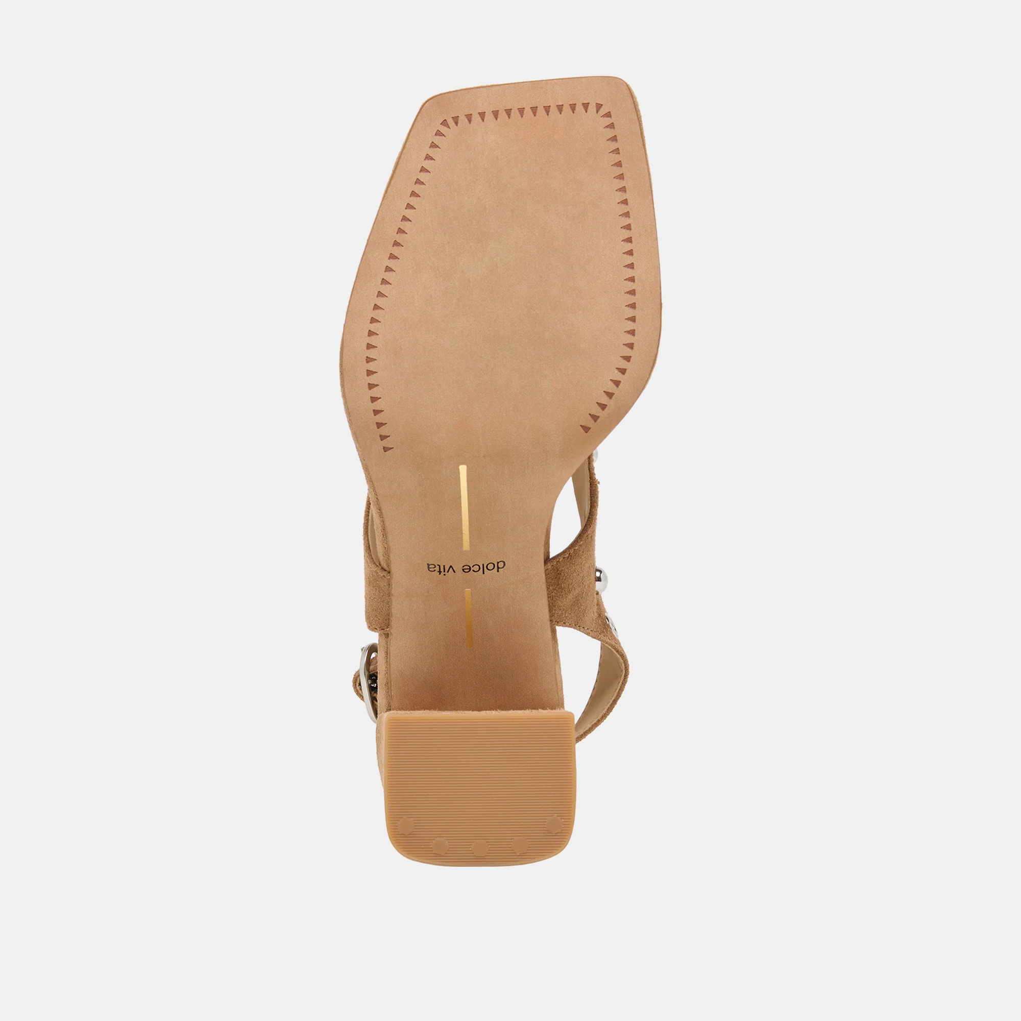 YVES STUD HEELS LT BROWN SUEDE - Image 11