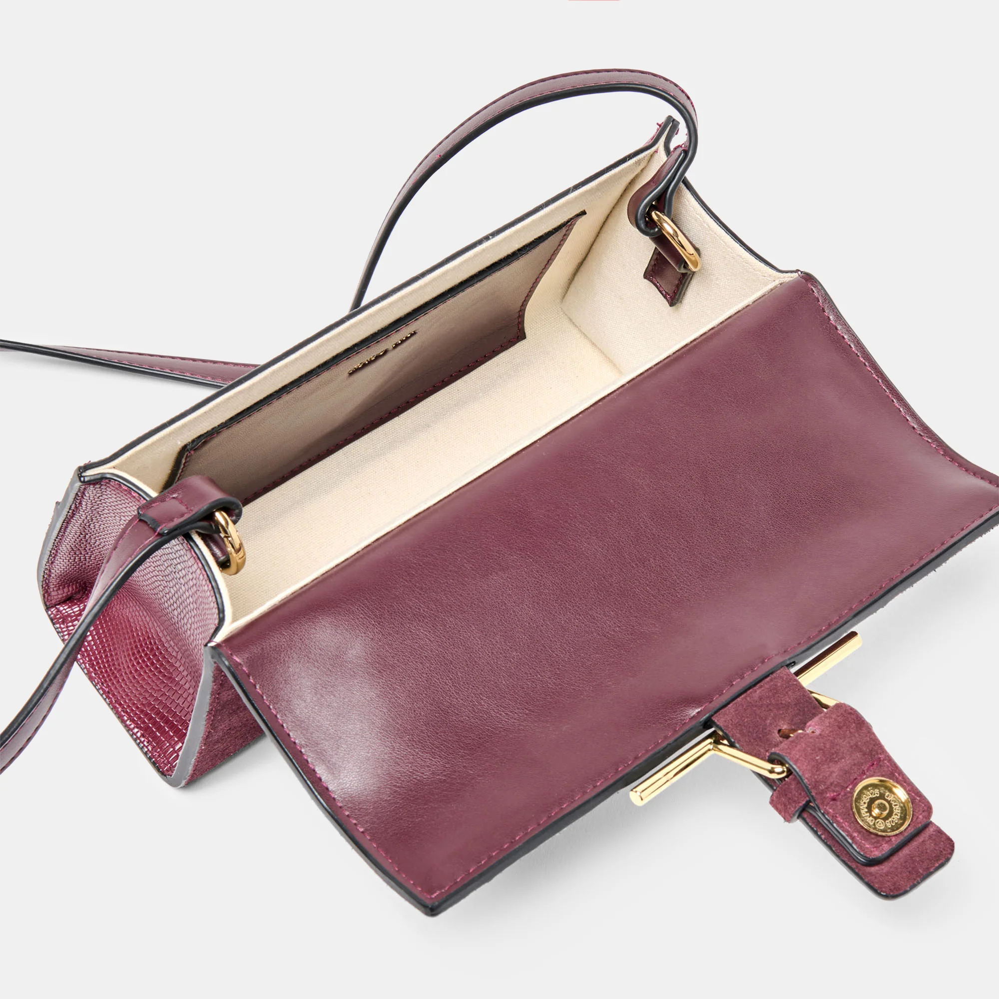 ZANNONE CROSSBODY BURGUNDY SUEDE - Image 9