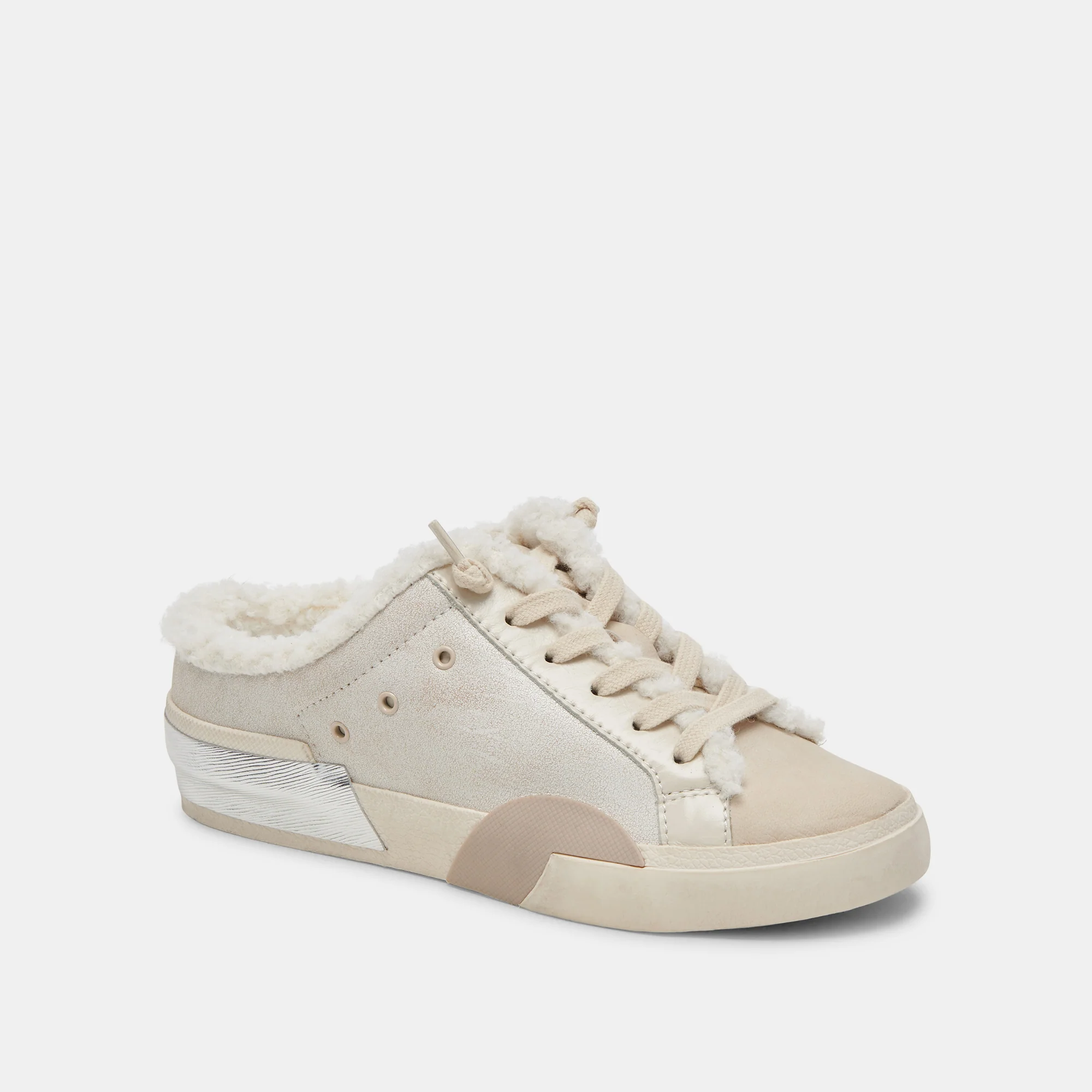 ZANTEL SNEAKERS OFF WHITE CRACKLED LEATHER - Image 3