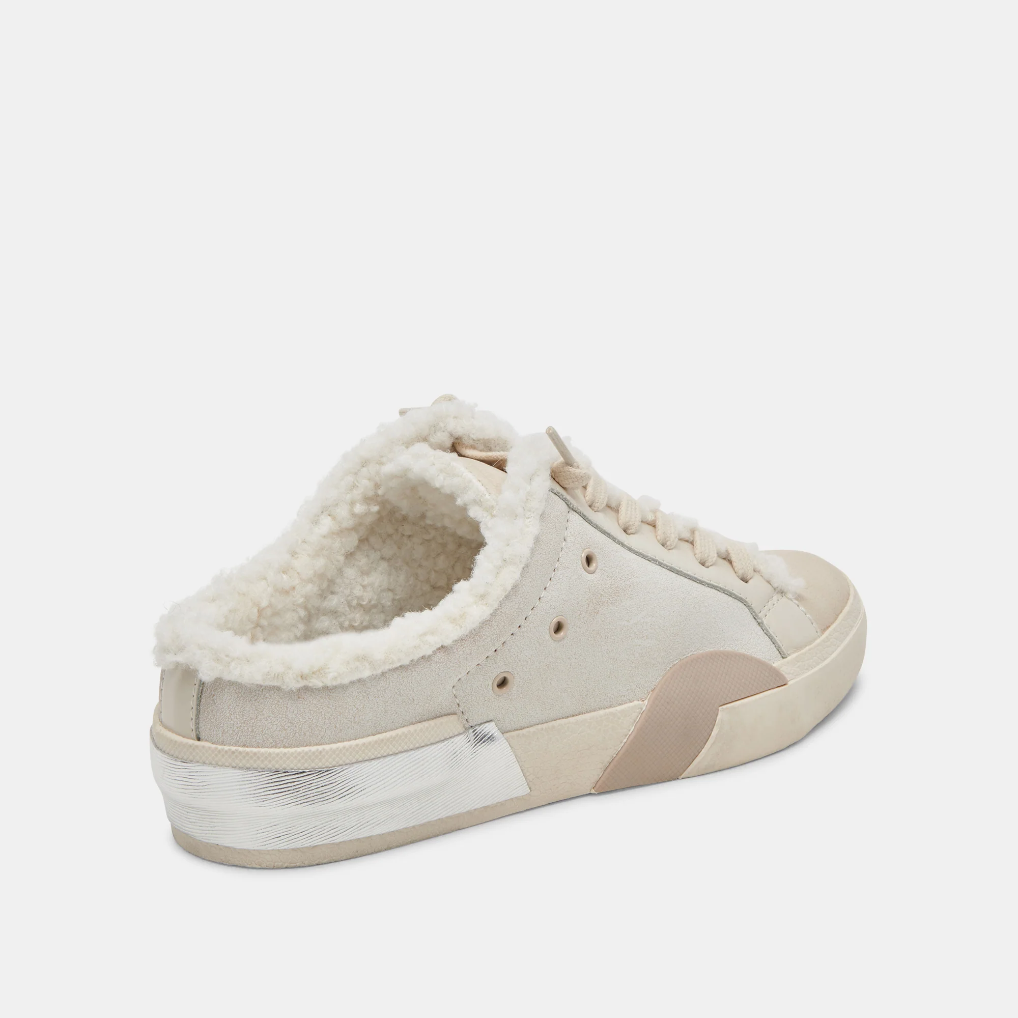 ZANTEL SNEAKERS OFF WHITE CRACKLED LEATHER - Image 4