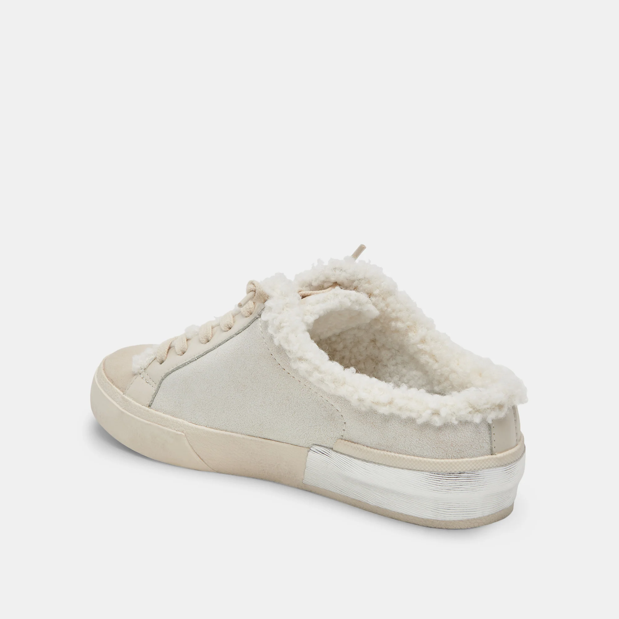 ZANTEL SNEAKERS OFF WHITE CRACKLED LEATHER - Image 6