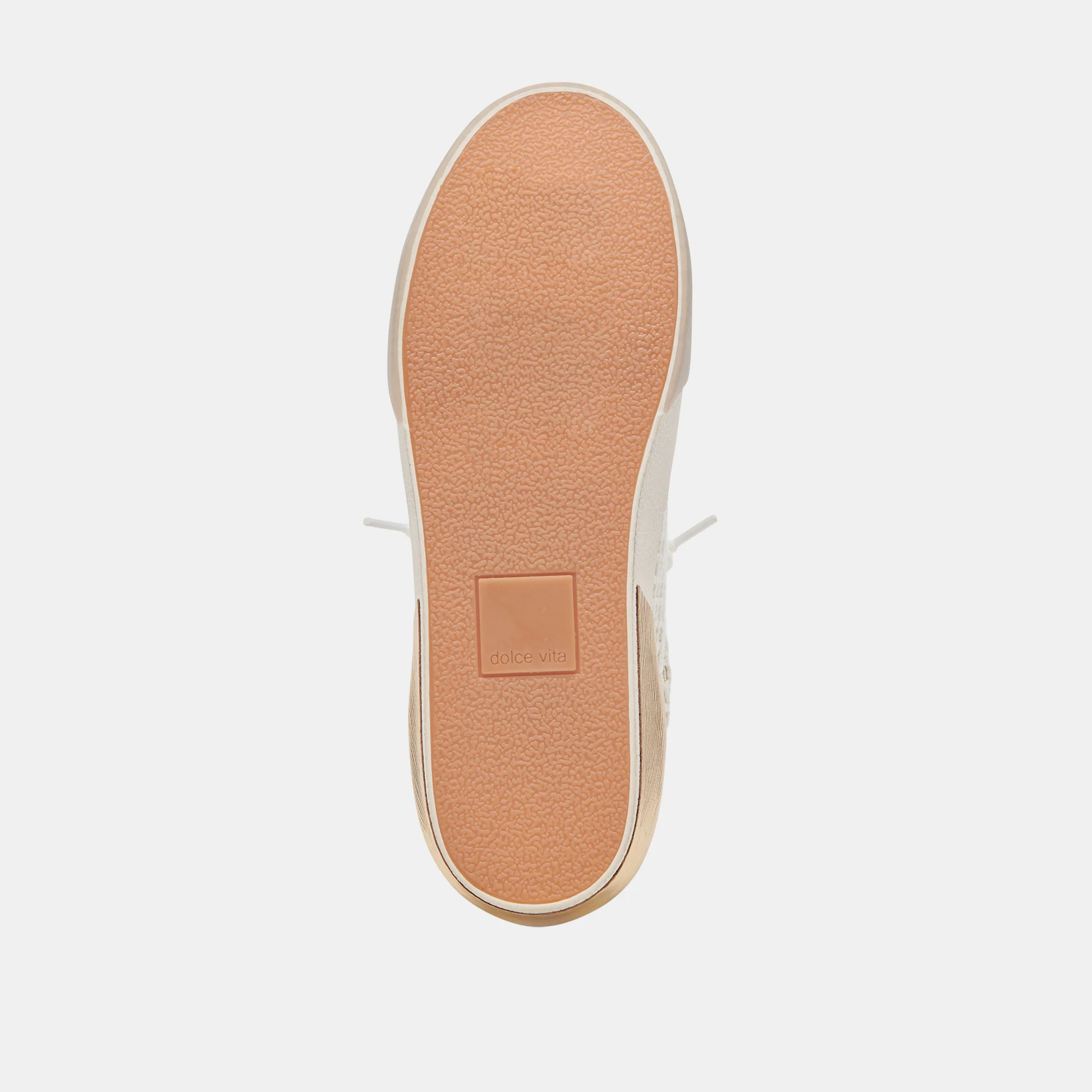 ZINA WIDE SNEAKERS BONE GOLD WOVEN - Image 9